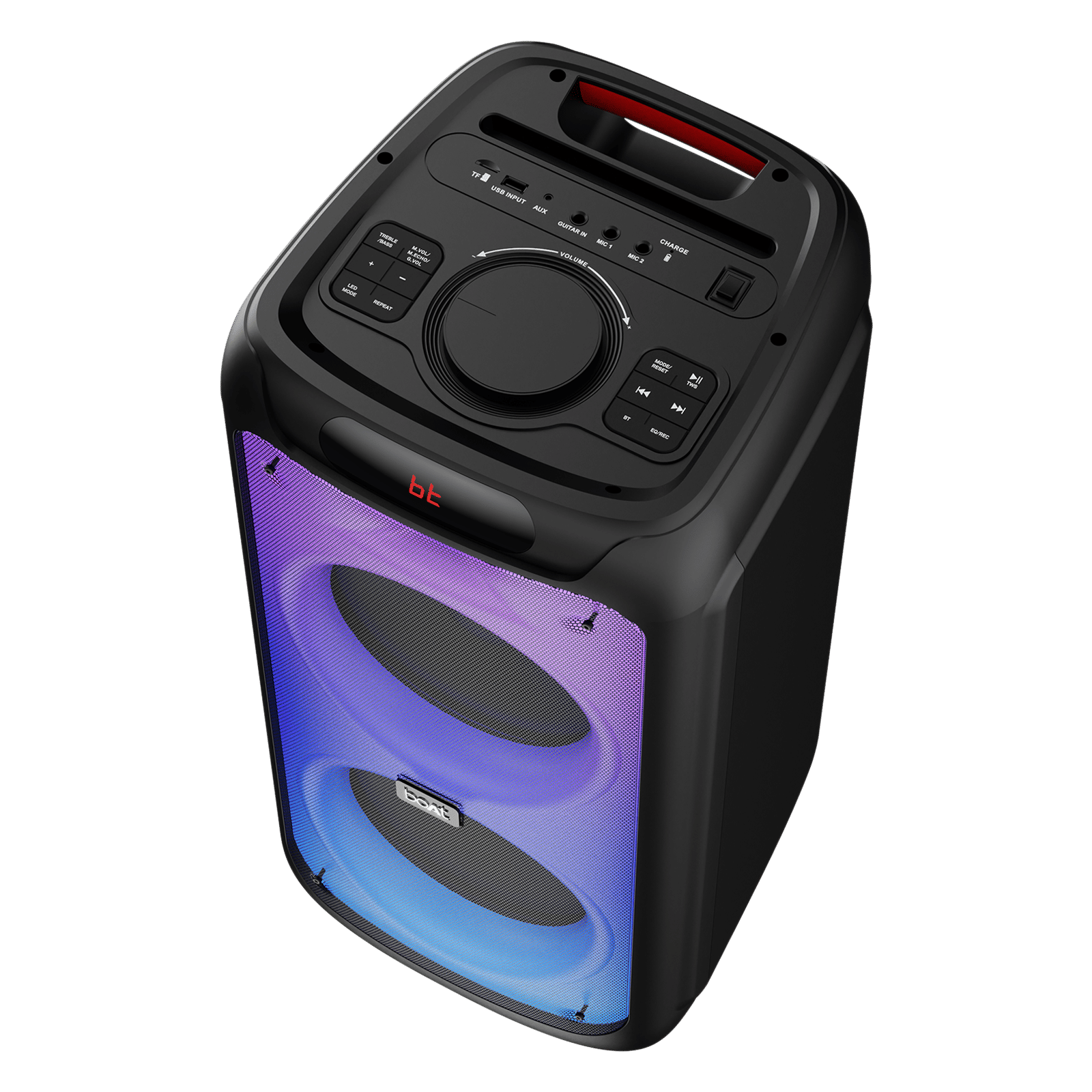 boAt Party Pal 450 180W Bluetooth Party Speaker with Mic (Flame LEDs, Mono Channel, Black) boAt Party Pal 450 180W Bluetooth Party Speaker with Mic (Flame LEDs, Mono Channel, Black)_7
