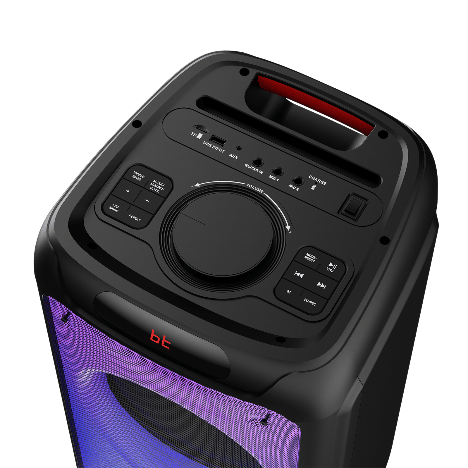 boAt Party Pal 450 180W Bluetooth Party Speaker with Mic (Flame LEDs, Mono Channel, Black) boAt Party Pal 450 180W Bluetooth Party Speaker with Mic (Flame LEDs, Mono Channel, Black)_6