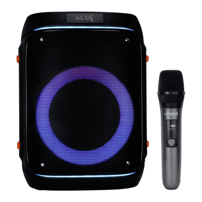 Croma 100W Bluetooth Party Speaker with Mic (AI Sound Boost, 2.1 Channel, Black)