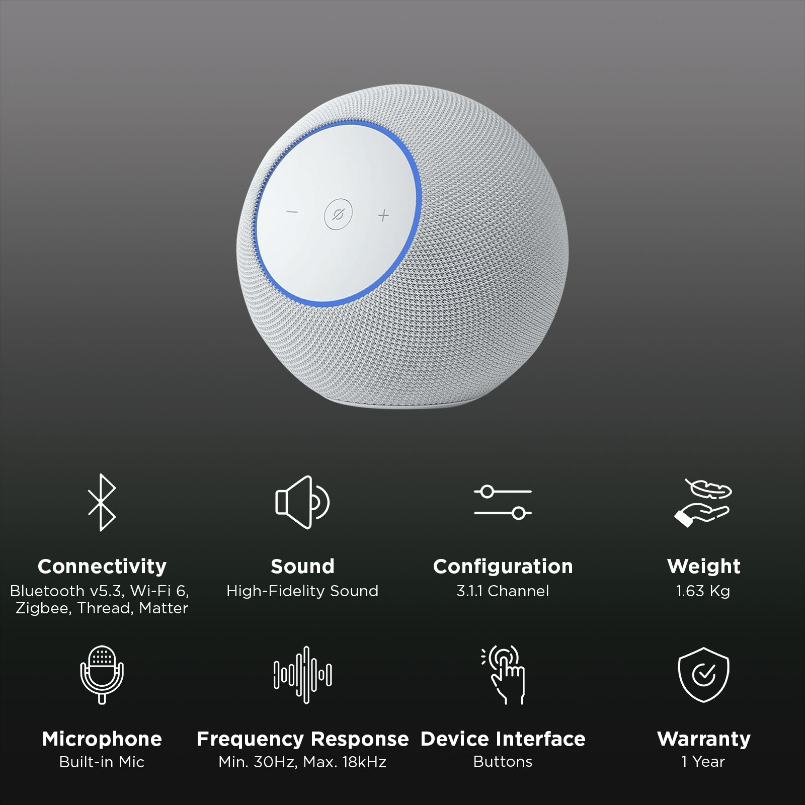 Amazon Echo Studio with Built-in Alexa Smart Wi-Fi Speaker (Omnisense Technology, Glacier White) Amazon Echo Studio with Built-in Alexa Smart Wi-Fi Speaker (Omnisense Technology, Glacier White)_2