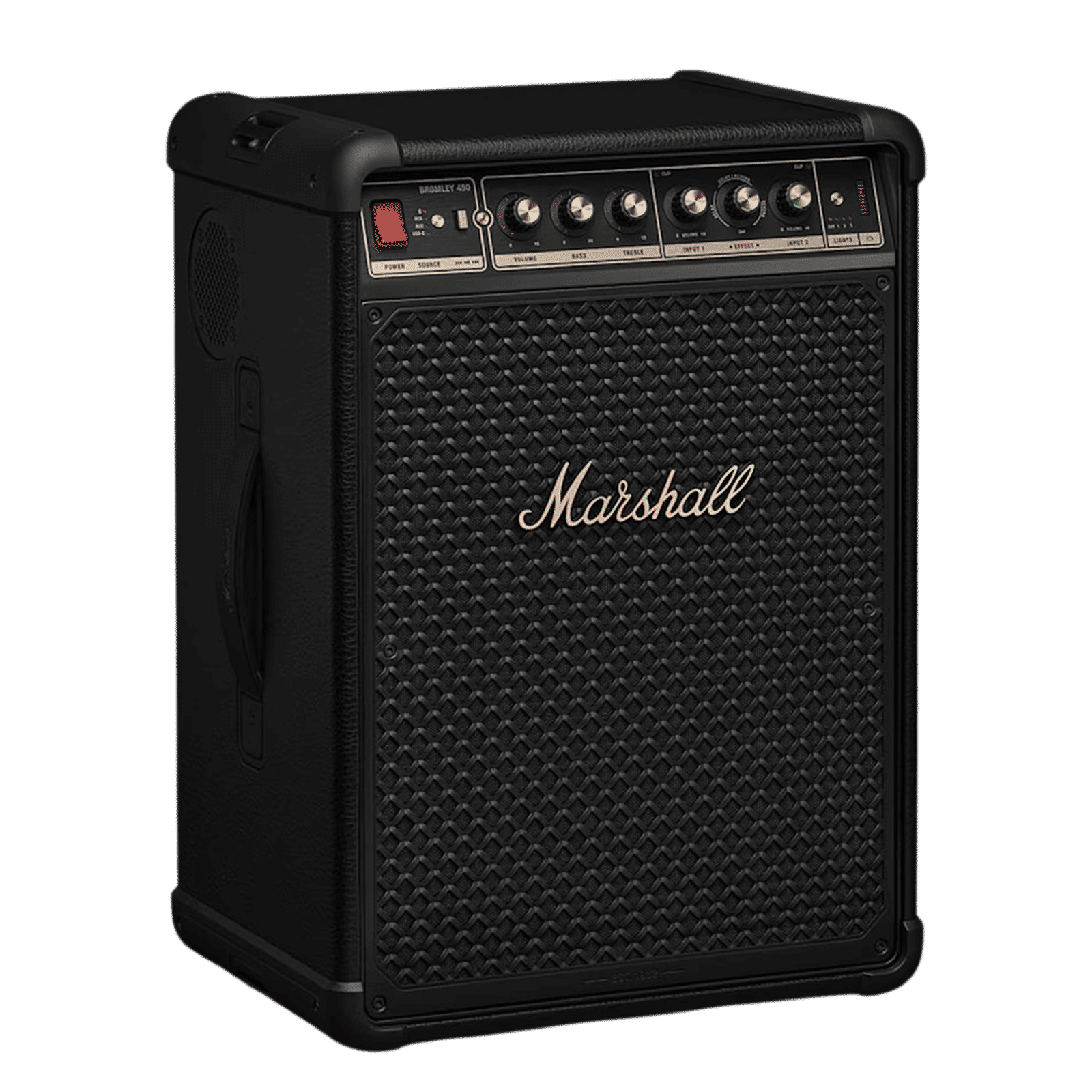 Marshall Bromley 450 400W Bluetooth Party Speaker (True Stereophonic 360 Degree Sound, Stereo Channel, Black & Brass) Marshall Bromley 450 400W Bluetooth Party Speaker (True Stereophonic 360 Degree Sound, Stereo Channel, Black & Brass)_1