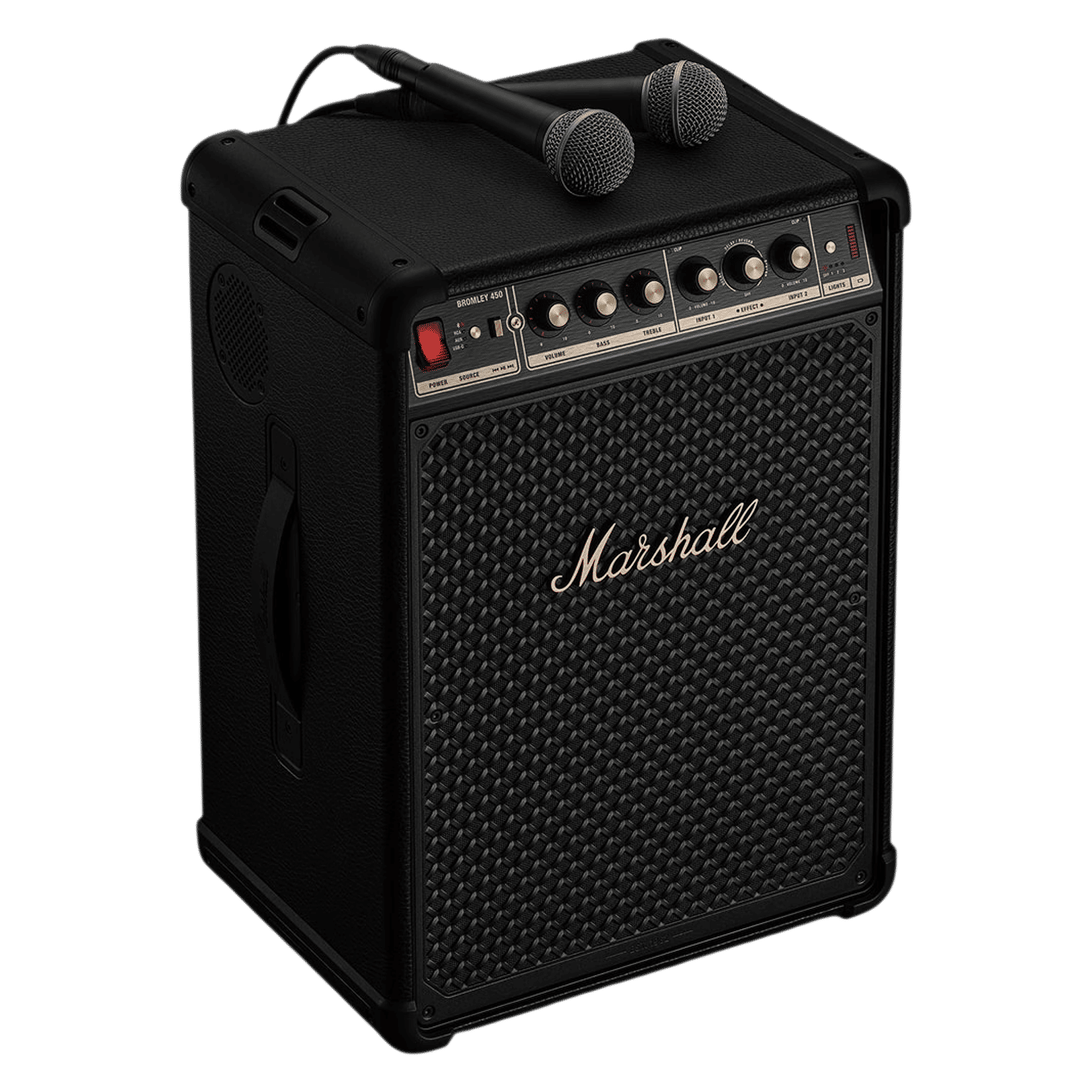 Marshall Bromley 450 400W Bluetooth Party Speaker (True Stereophonic 360 Degree Sound, Stereo Channel, Black & Brass) Marshall Bromley 450 400W Bluetooth Party Speaker (True Stereophonic 360 Degree Sound, Stereo Channel, Black & Brass)_4