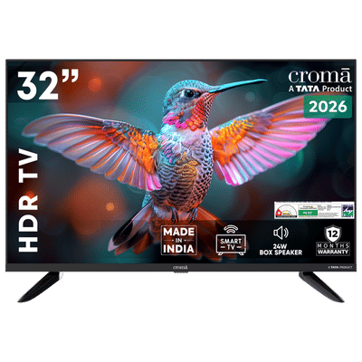 Croma 80 cm (32 inch) 1 Star HD Ready LED Smart Linux TV with A+ Grade Panel (2026 model)
