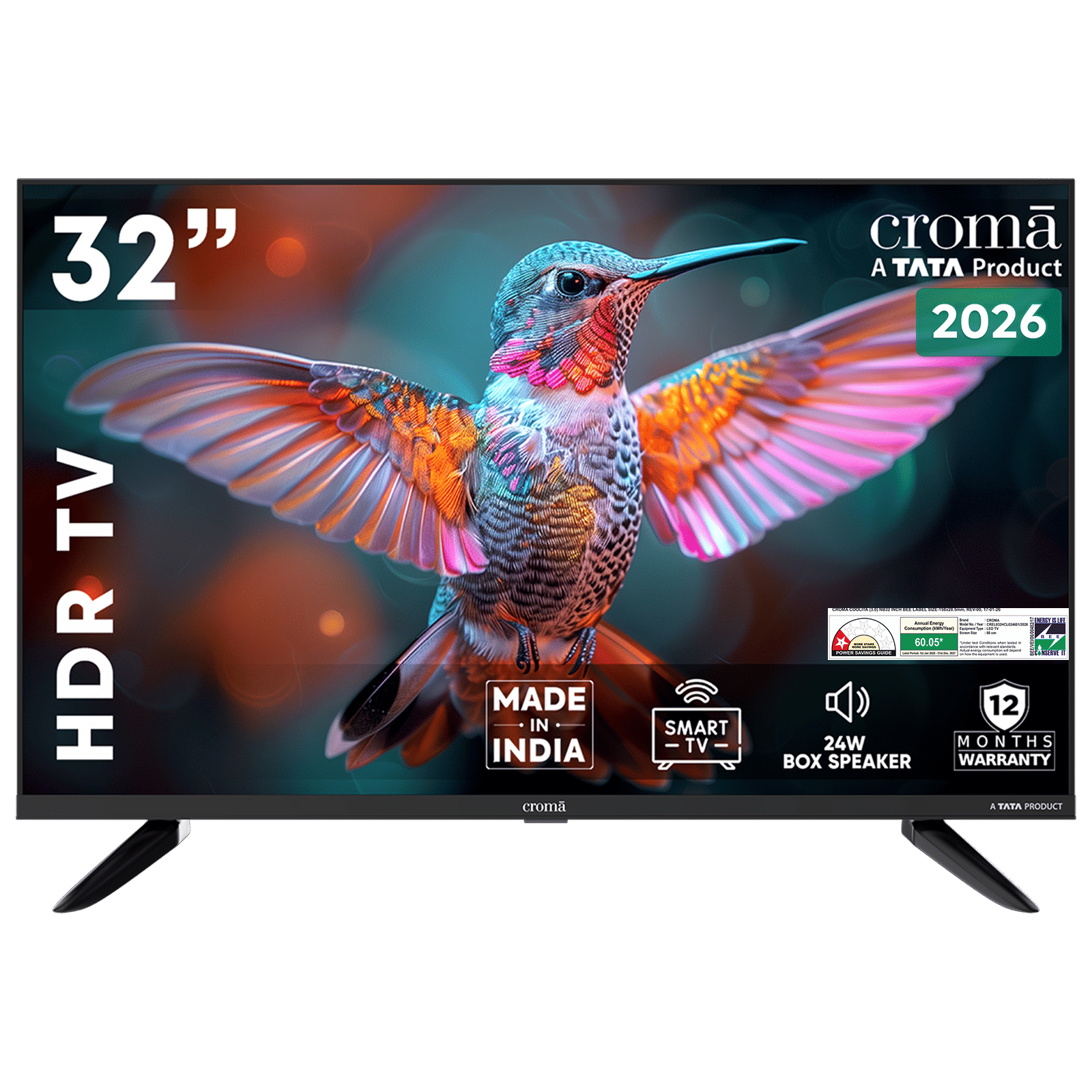 Croma 80 cm (32 inch) HD Ready LED Smart Linux TV with A+ Grade Panel (2026 model)_1