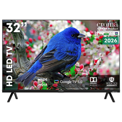 Croma 80cm (32 inch) HD LED Smart Google TV
                      with Google Assistant (2026 Model)