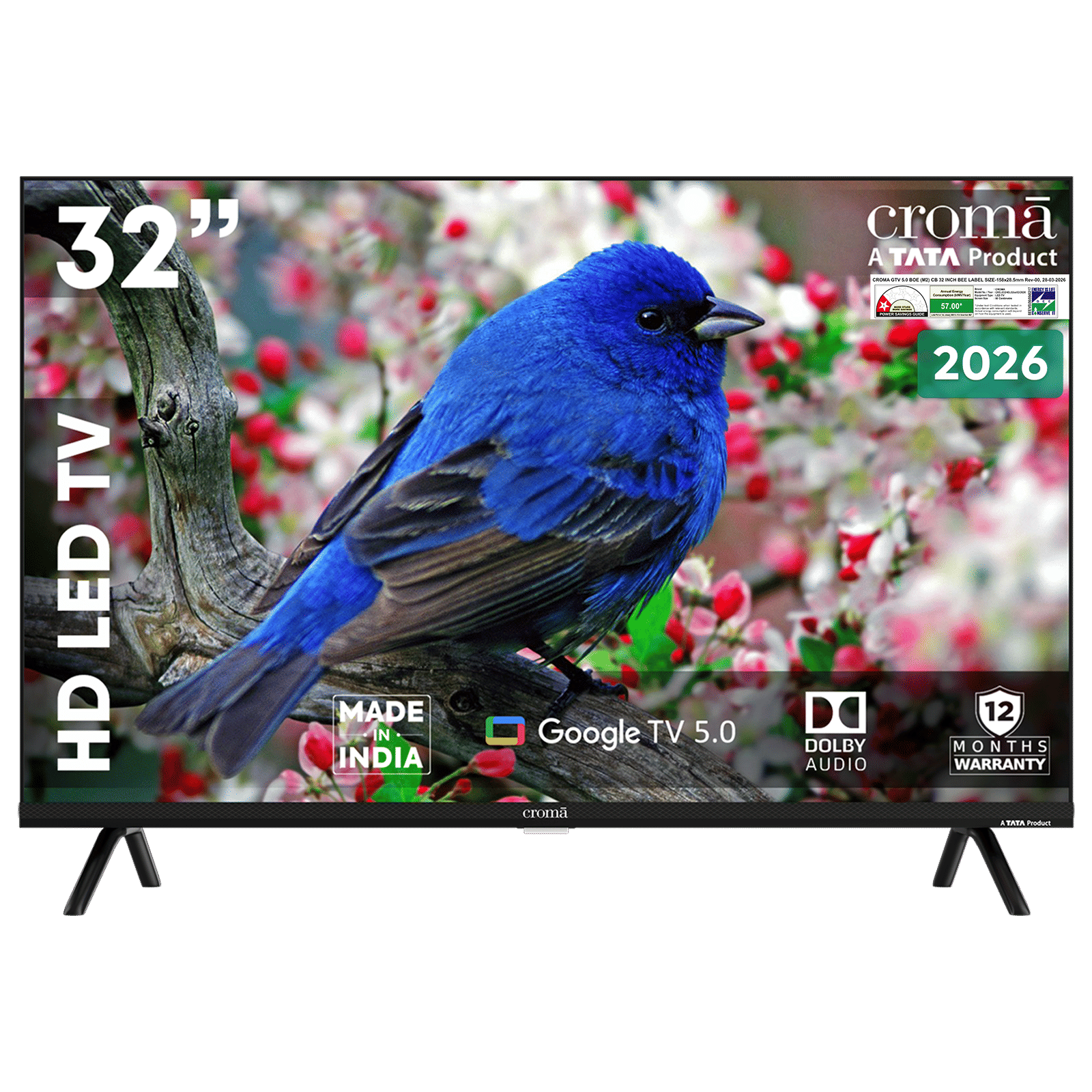 Croma 80cm (32 inch) HD LED Smart Google TV with Google Assistant (2026 Model) Croma 80cm (32 inch) HD LED Smart Google TV with Google Assistant (2026 Model)_1
