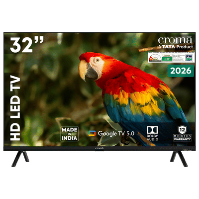 Croma 80cm (32 inch) HD LED Smart Google TV
                      5.0 with Dolby Audio (2026 Model)