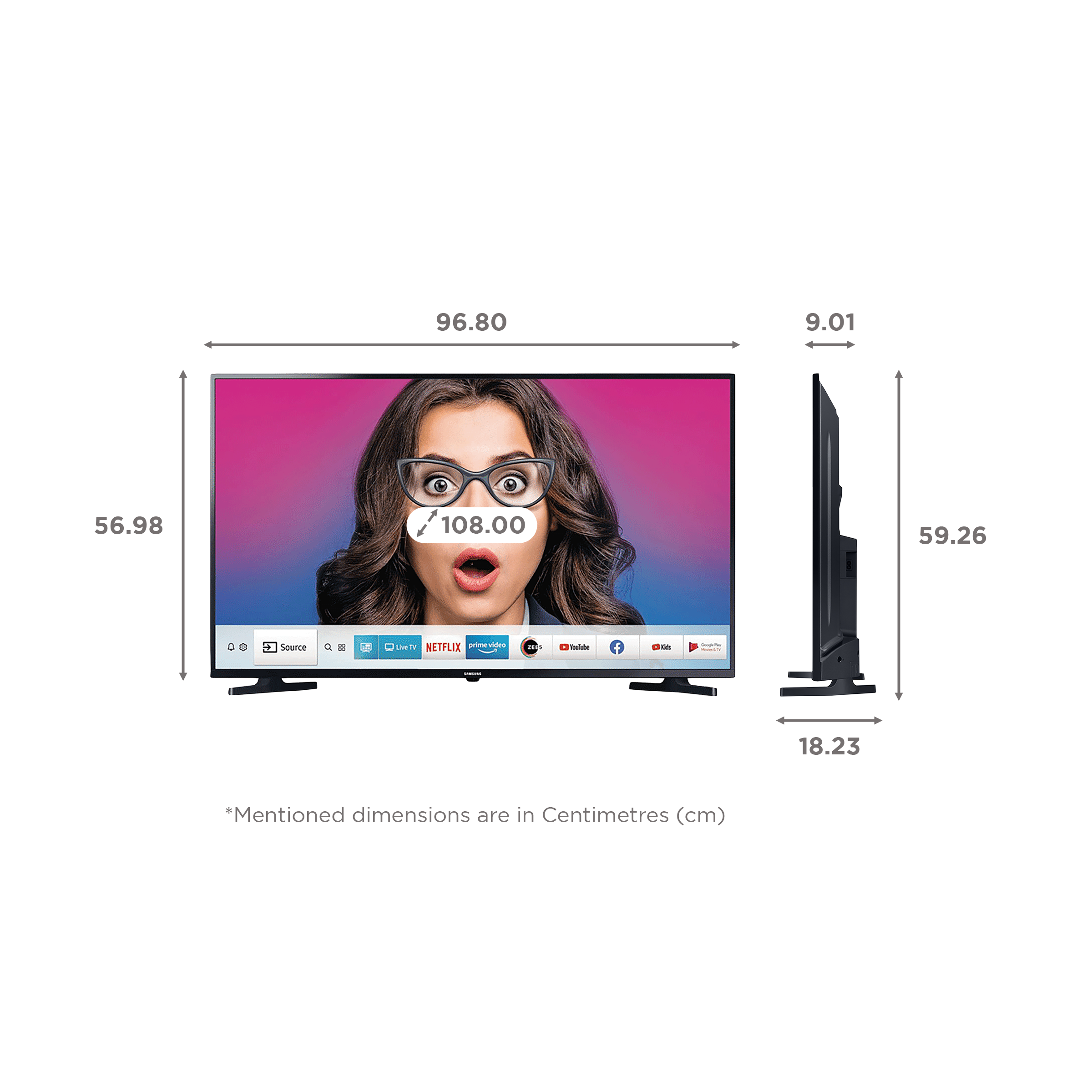 SAMSUNG Series 5 109 cm (43 inch) Full HD LED Smart Tizen TV with Hyper Real Picture Engine SAMSUNG Series 5 109 cm (43 inch) Full HD LED Smart Tizen TV with Hyper Real Picture Engine_2