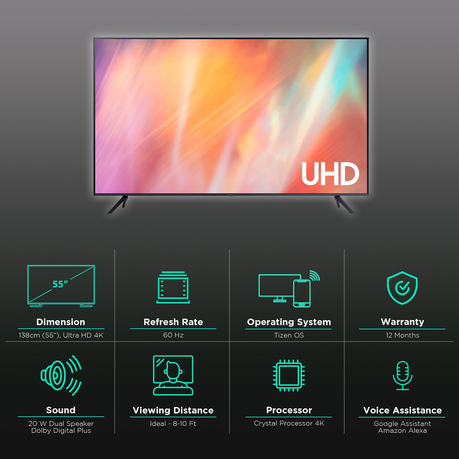 SAMSUNG Series 7 138 cm (55 inch) 4K Ultra HD LED Tizen TV with Alexa Compatibility (2021 model) SAMSUNG Series 7 138 cm (55 inch) 4K Ultra HD LED Tizen TV with Alexa Compatibility (2021 model)_2