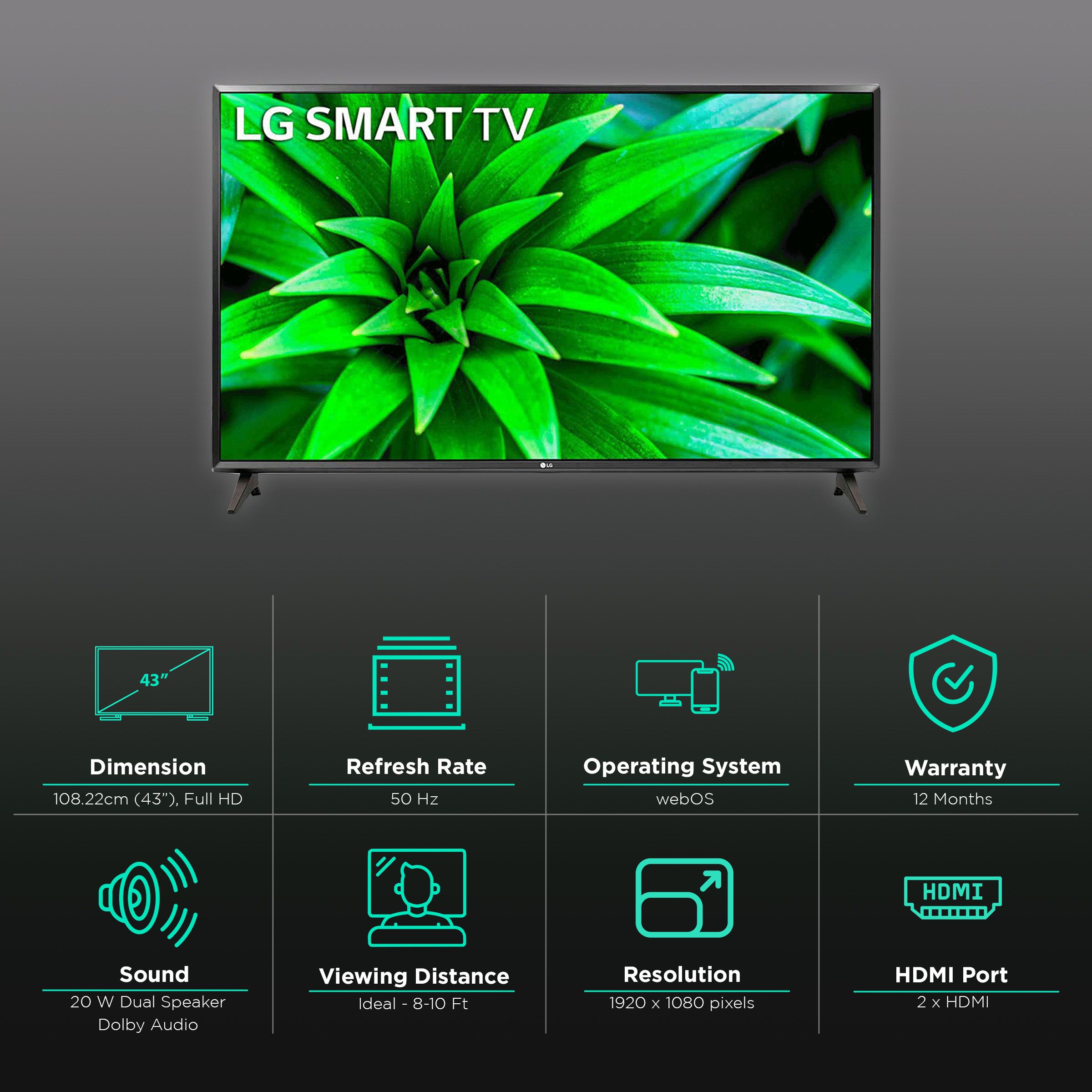 LG LM562 109 cm (43 inch) Full HD LED Smart WebOS TV with Dolby Audio LG LM562 109 cm (43 inch) Full HD LED Smart WebOS TV with Dolby Audio_3
