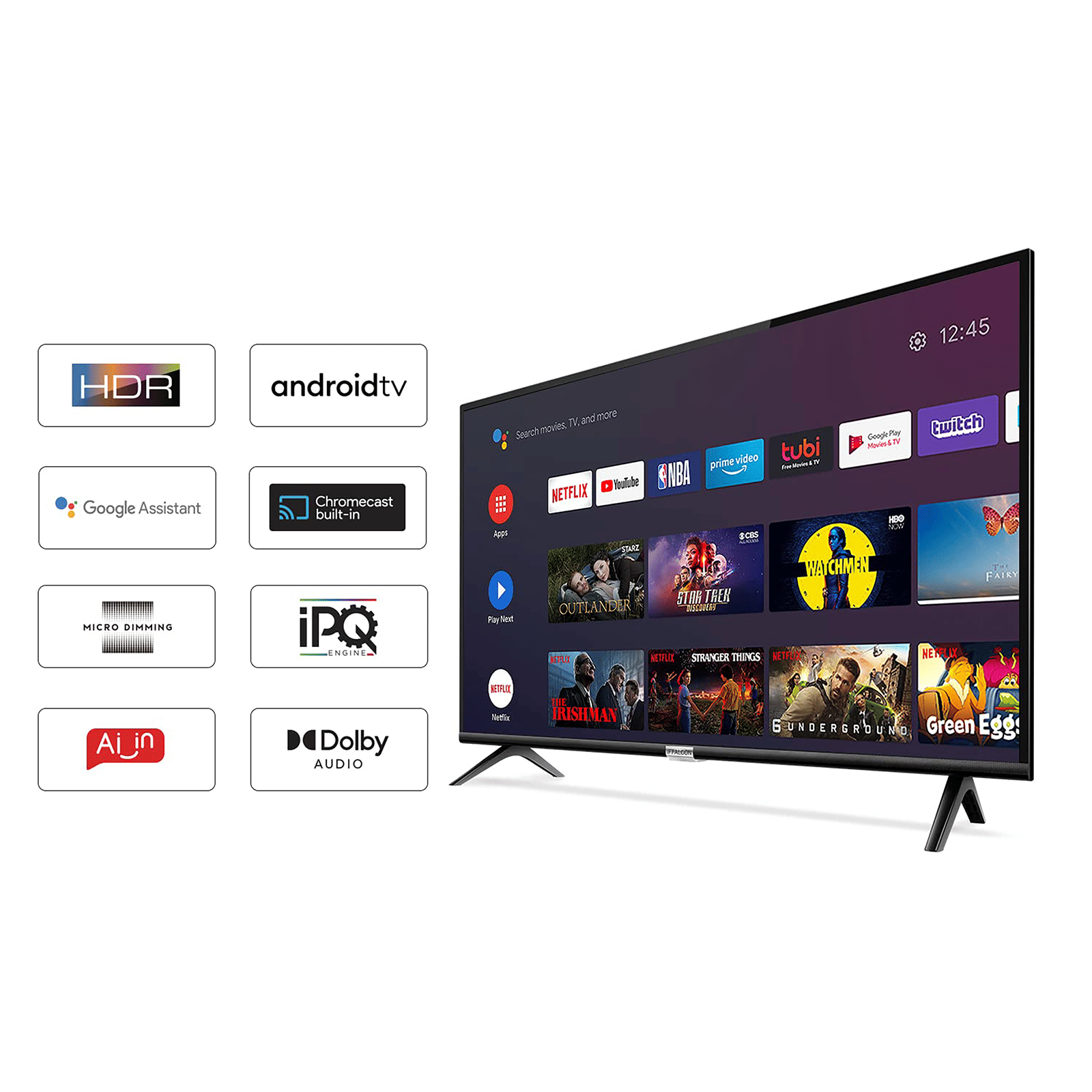 iFFALCON F52 109 cm (43 inch) Full HD LED Smart Android TV with Google Assistant (2021 model)_9