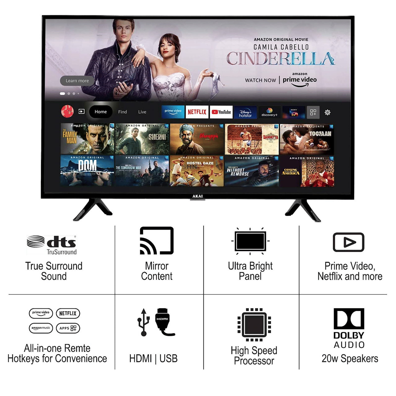 AKAI 109 cm (43 inch) Full HD LED Smart Fire TV with Alexa Compatibility (2020 model) AKAI 109 cm (43 inch) Full HD LED Smart Fire TV with Alexa Compatibility (2020 model)_12