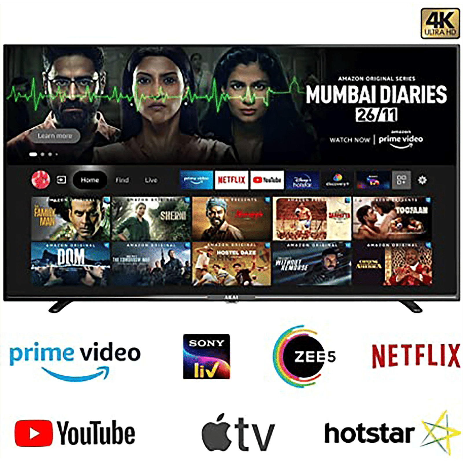 AKAI 127 cm (50 inch) 4K Ultra HD LED Fire TV with Alexa Compatibility (2021 model) AKAI 127 cm (50 inch) 4K Ultra HD LED Fire TV with Alexa Compatibility (2021 model)_12