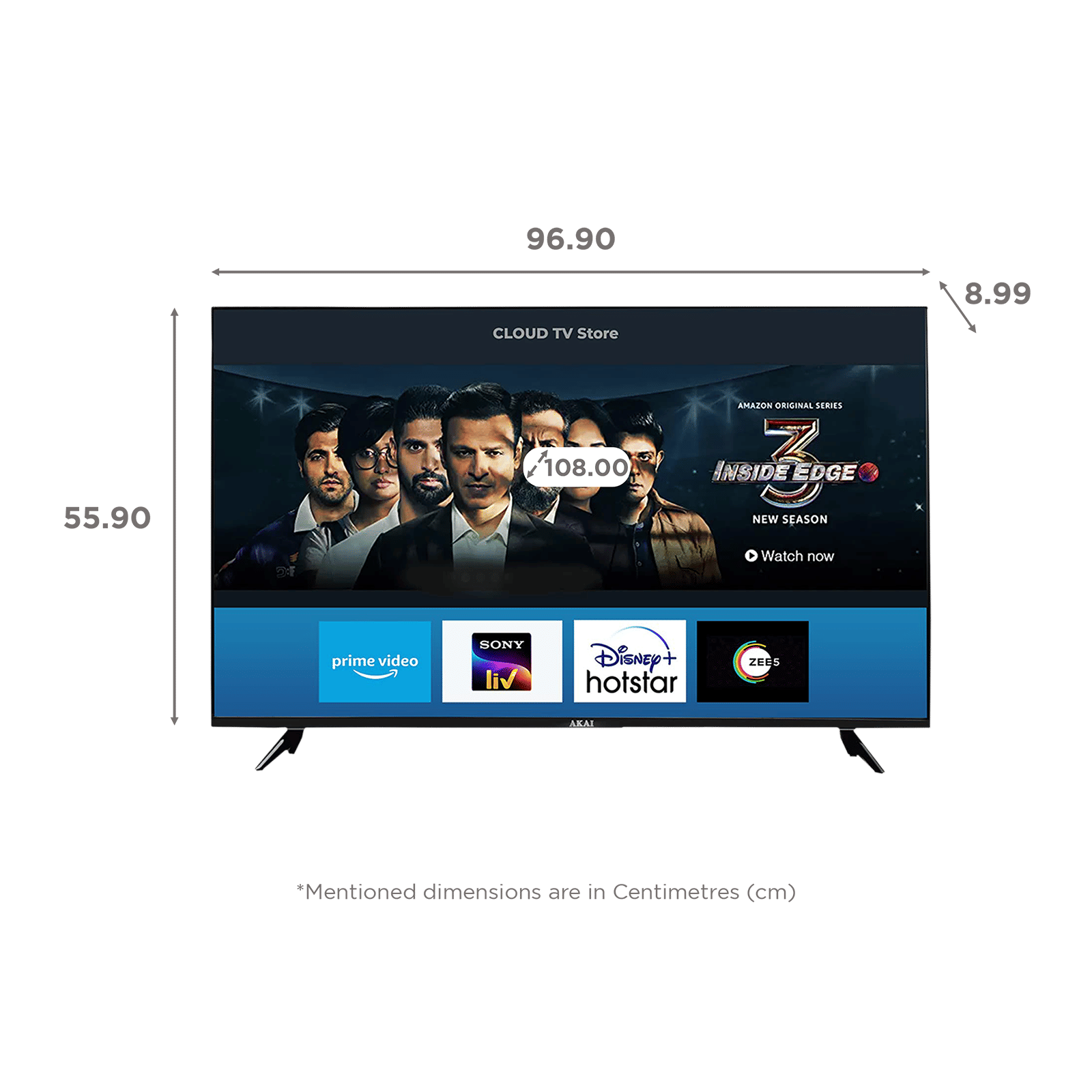 AKAI 109 cm (43 inch) Full HD LED Smart Android TV with A+ Frameless Panel AKAI 109 cm (43 inch) Full HD LED Smart Android TV with A+ Frameless Panel_2