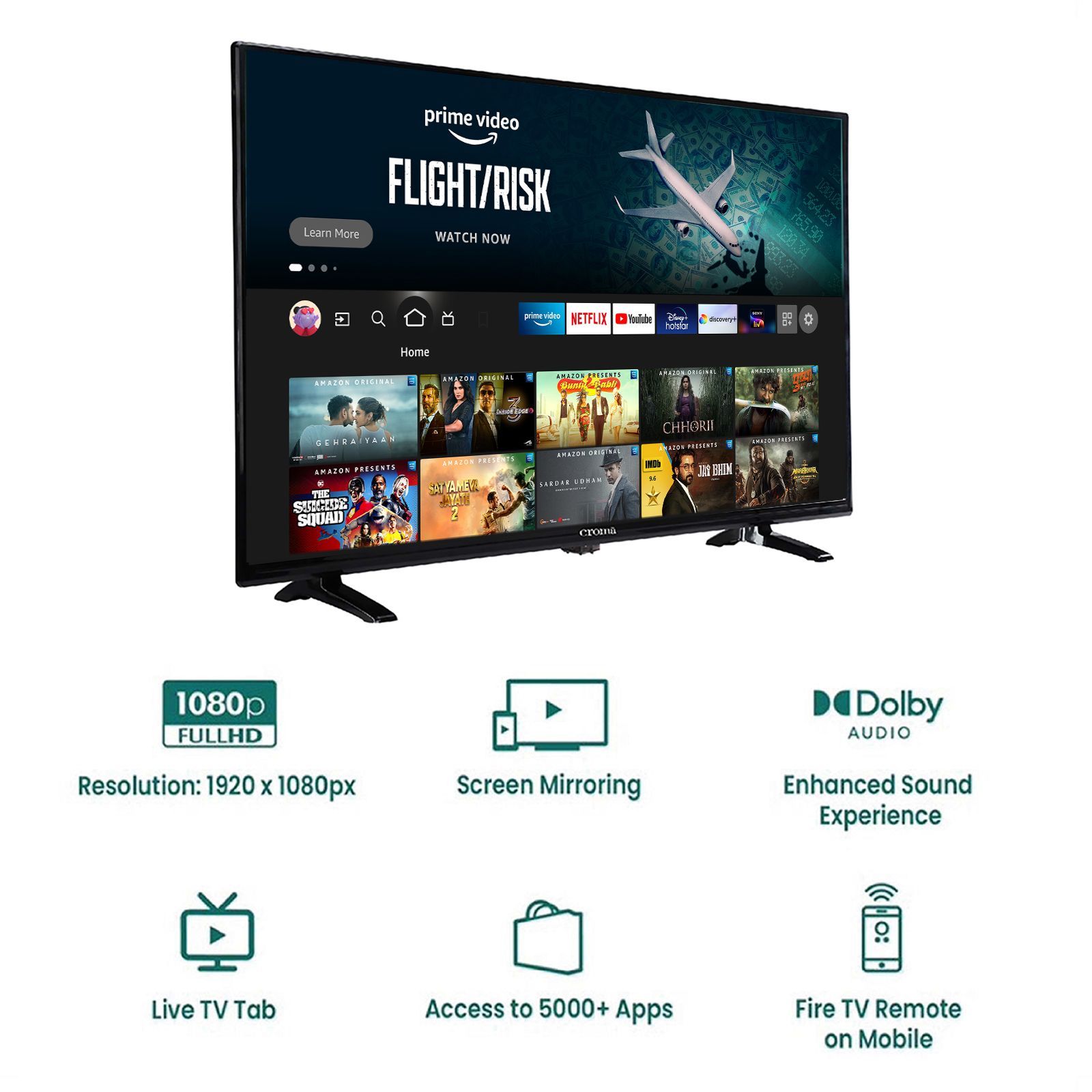 Croma Fire TV 109 cm (43 inch) Full HD LED Smart Fire TV with Amazon Alexa_15