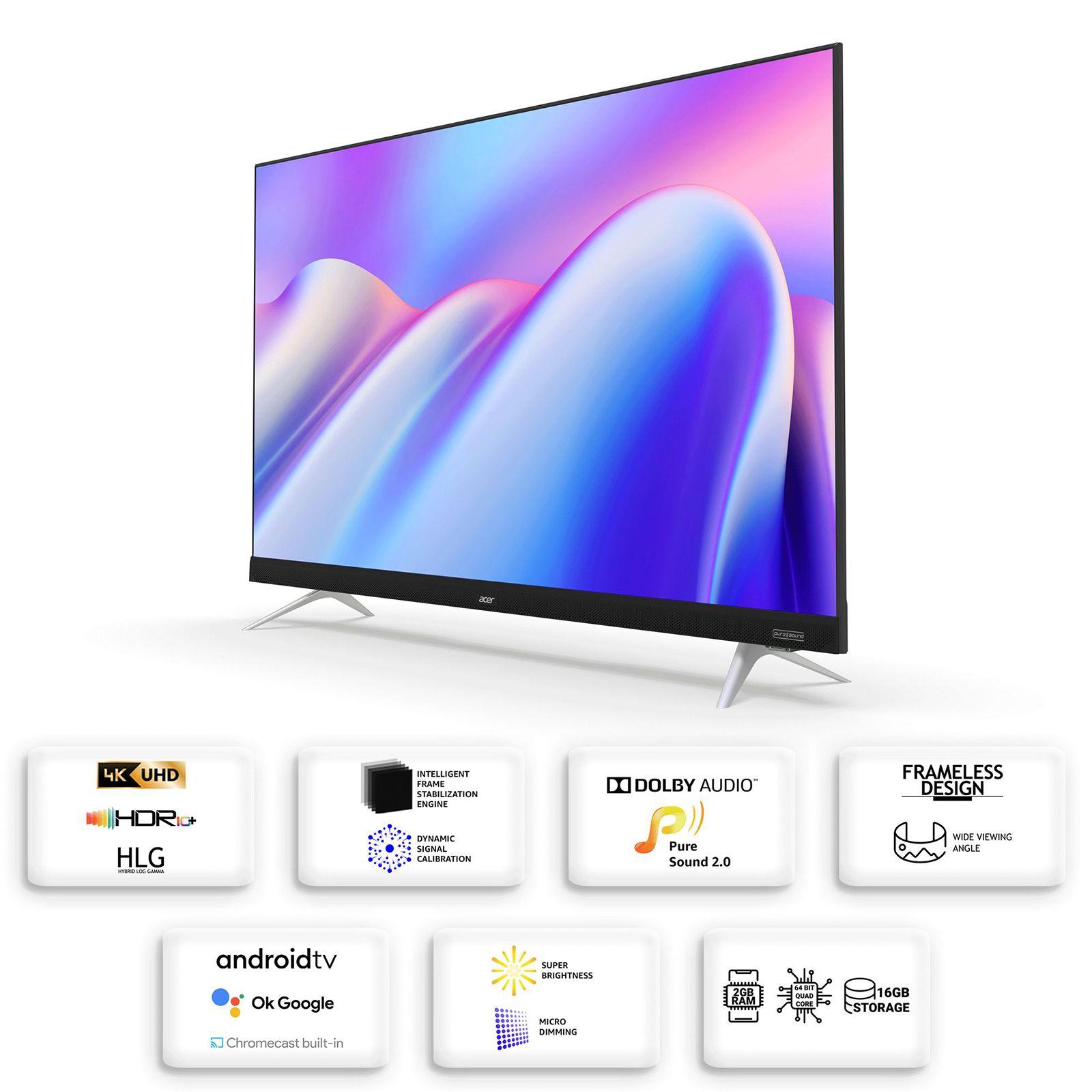 Acer Frameless 109 cm (43 inch) 4K Ultra HD LED Android TV with Google Assistant_20