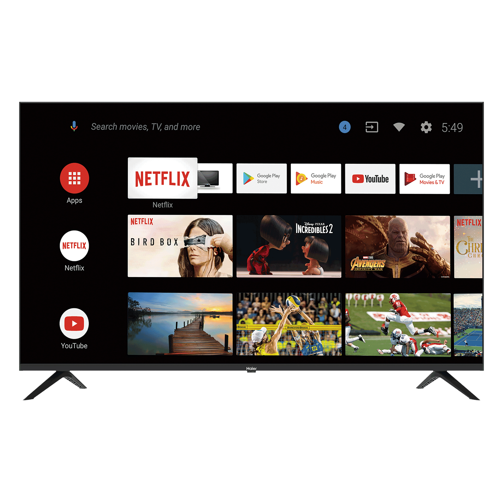 Haier K Series 109 cm (43 inch) Full HD LED Smart Android TV with Google Assistant Haier K Series 109 cm (43 inch) Full HD LED Smart Android TV with Google Assistant_1