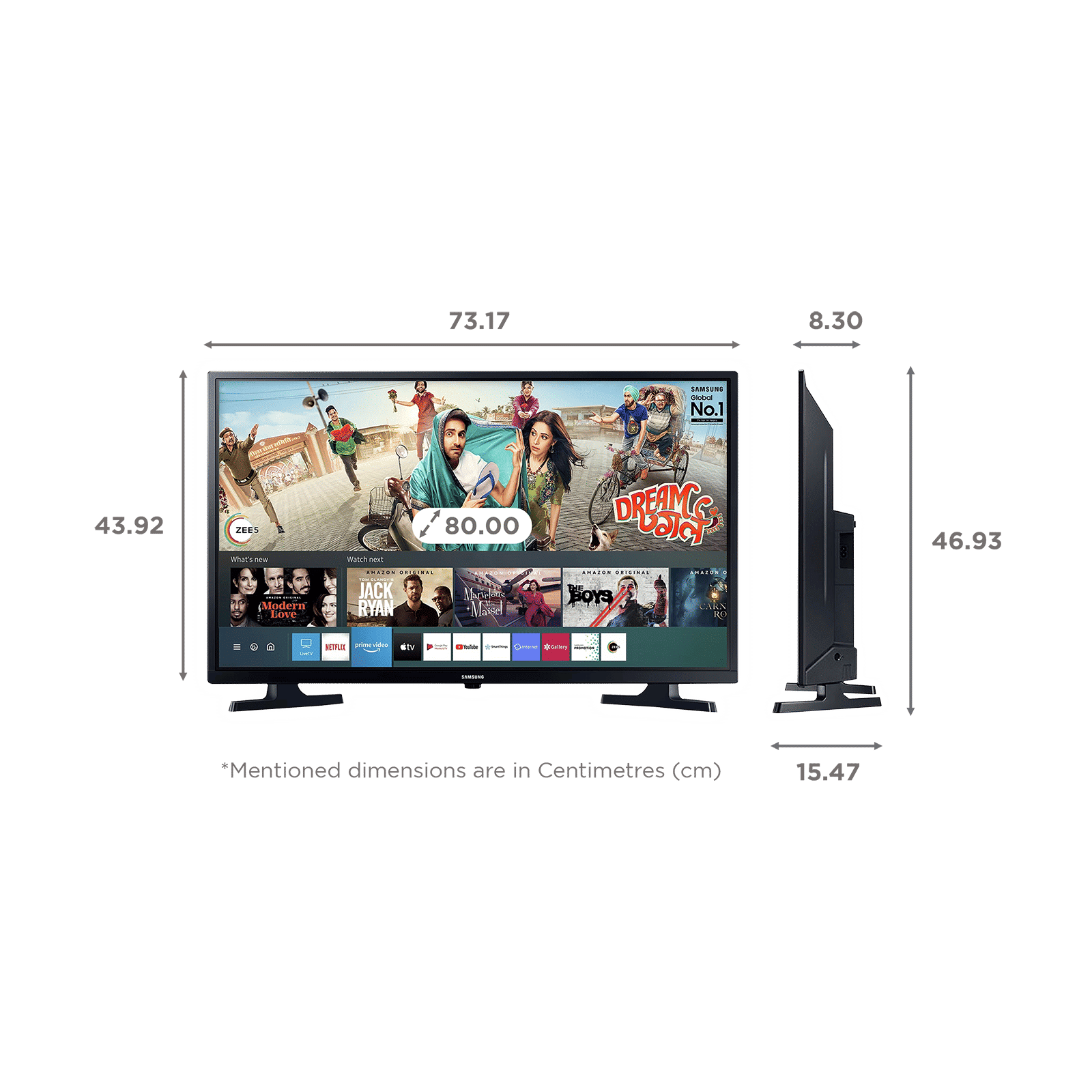 SAMSUNG Series 4 80 cm (32 inch) HD Ready LED Smart Tizen TV with Hyper Real Picture Engine (2020 Model)_14