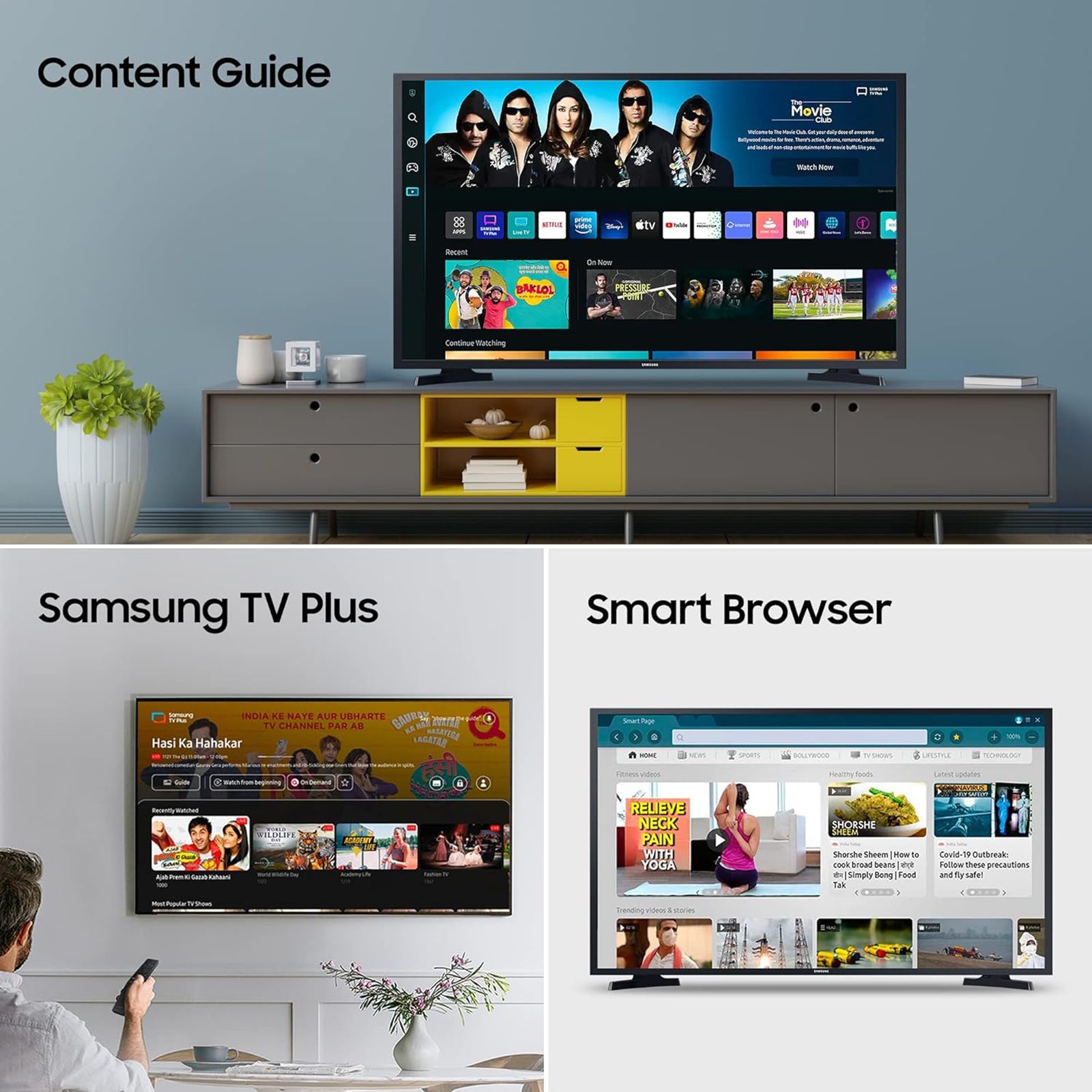 SAMSUNG Series 4 80 cm (32 inch) HD Ready LED Smart Tizen TV with Hyper Real Picture Engine (2020 Model)_5
