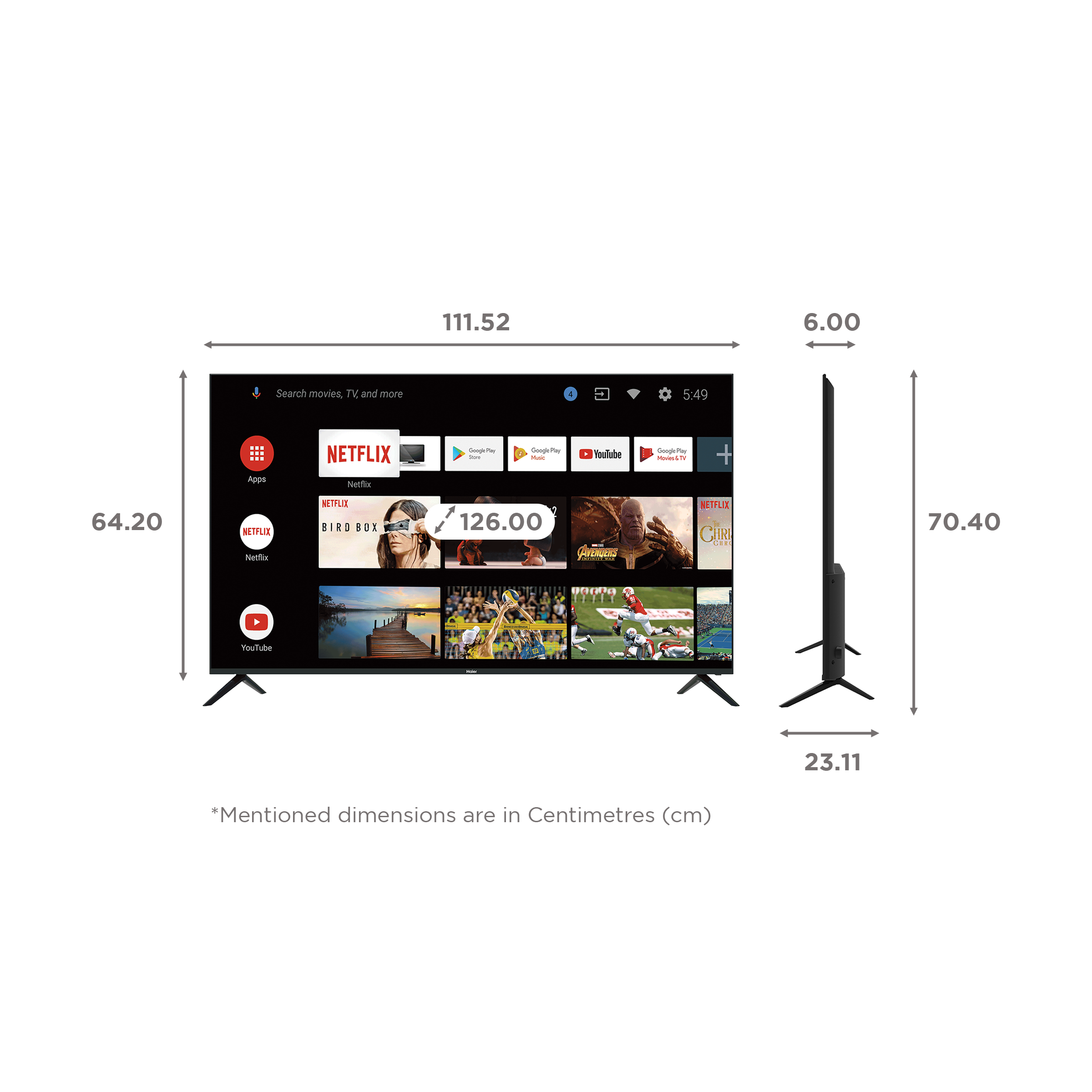 Haier K Series 126 cm (50 inch) 4K Ultra HD LED Android TV with Google Assistant_2