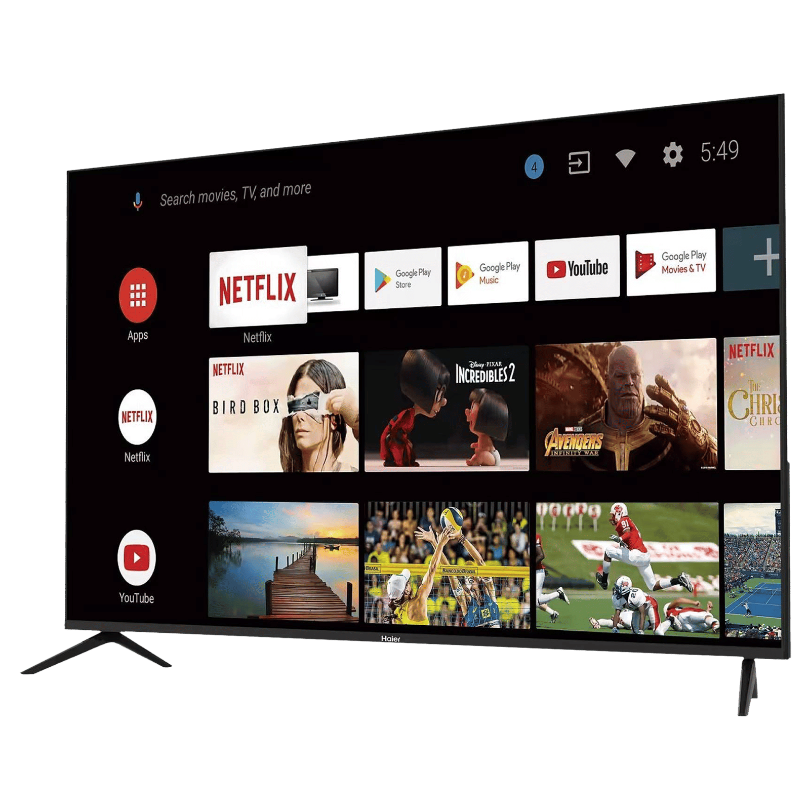 Haier K Series 140 cm (55 inch) 4K Ultra HD LED Android TV with Google Assistant Haier K Series 140 cm (55 inch) 4K Ultra HD LED Android TV with Google Assistant_5