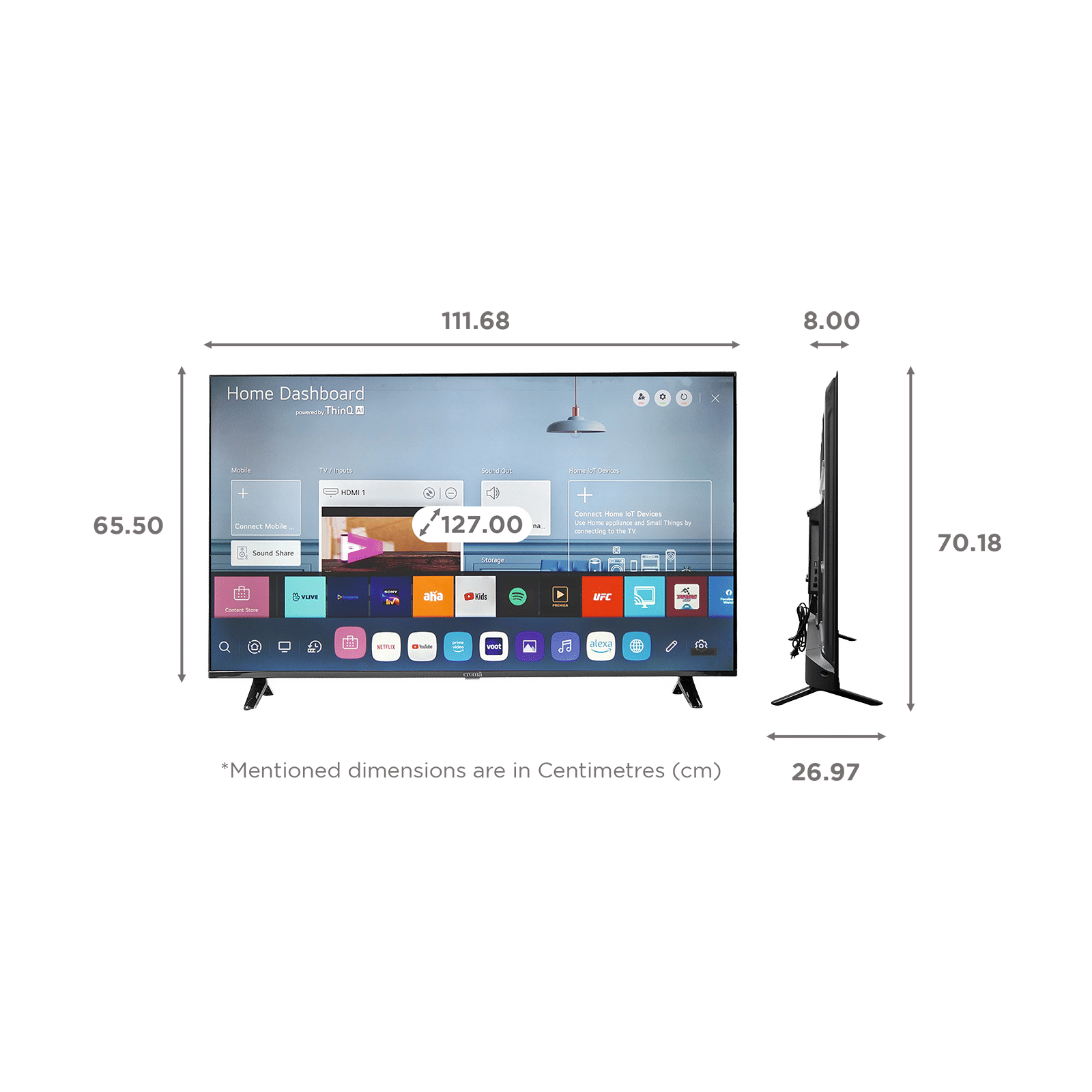 Croma 127 cm (50 inch) 4K Ultra HD LED Smart WebOS TV with Dolby Audio_2