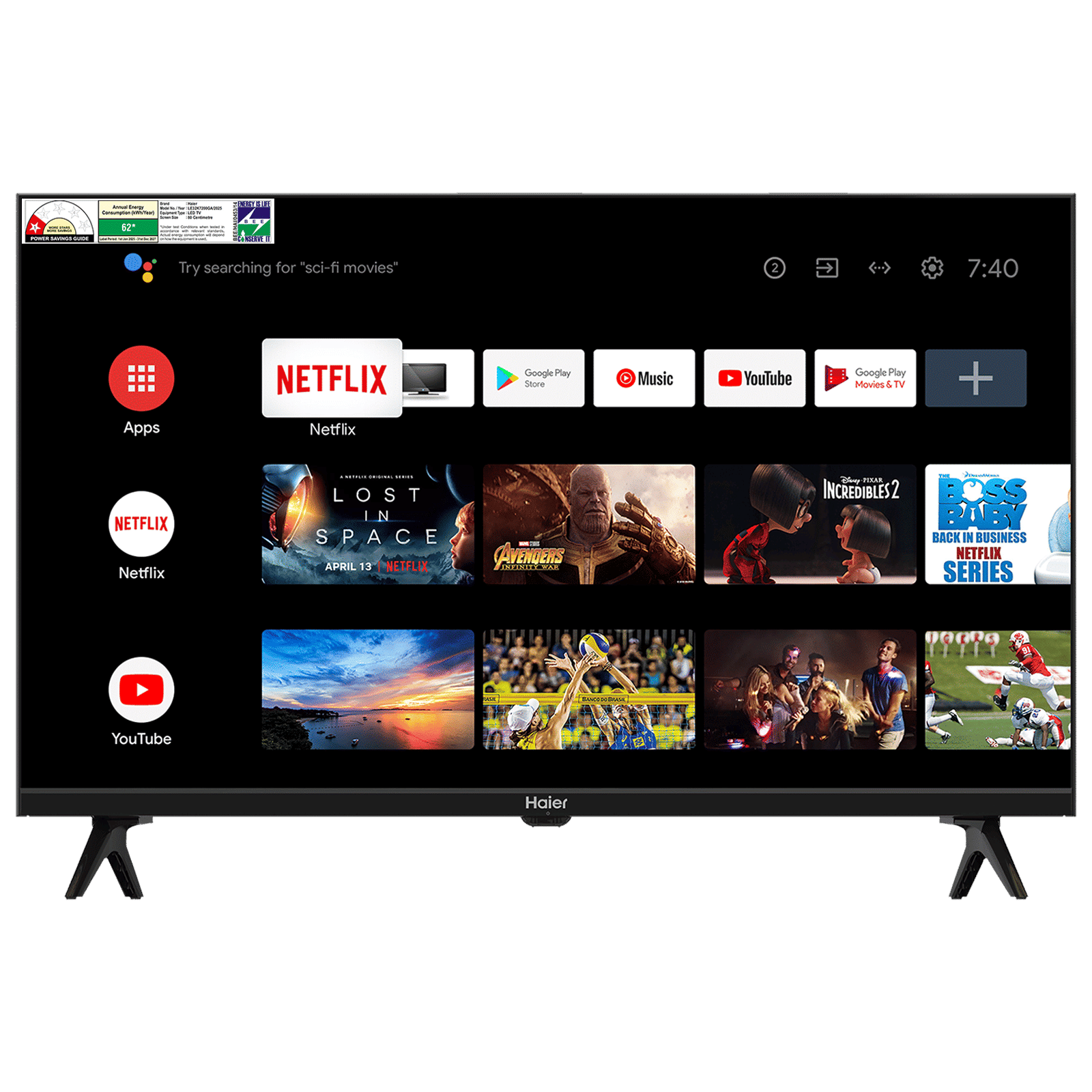 Haier 80 cm (32 inch) HD Ready LED Smart Android TV with Google Assistant Haier 80 cm (32 inch) HD Ready LED Smart Android TV with Google Assistant_1