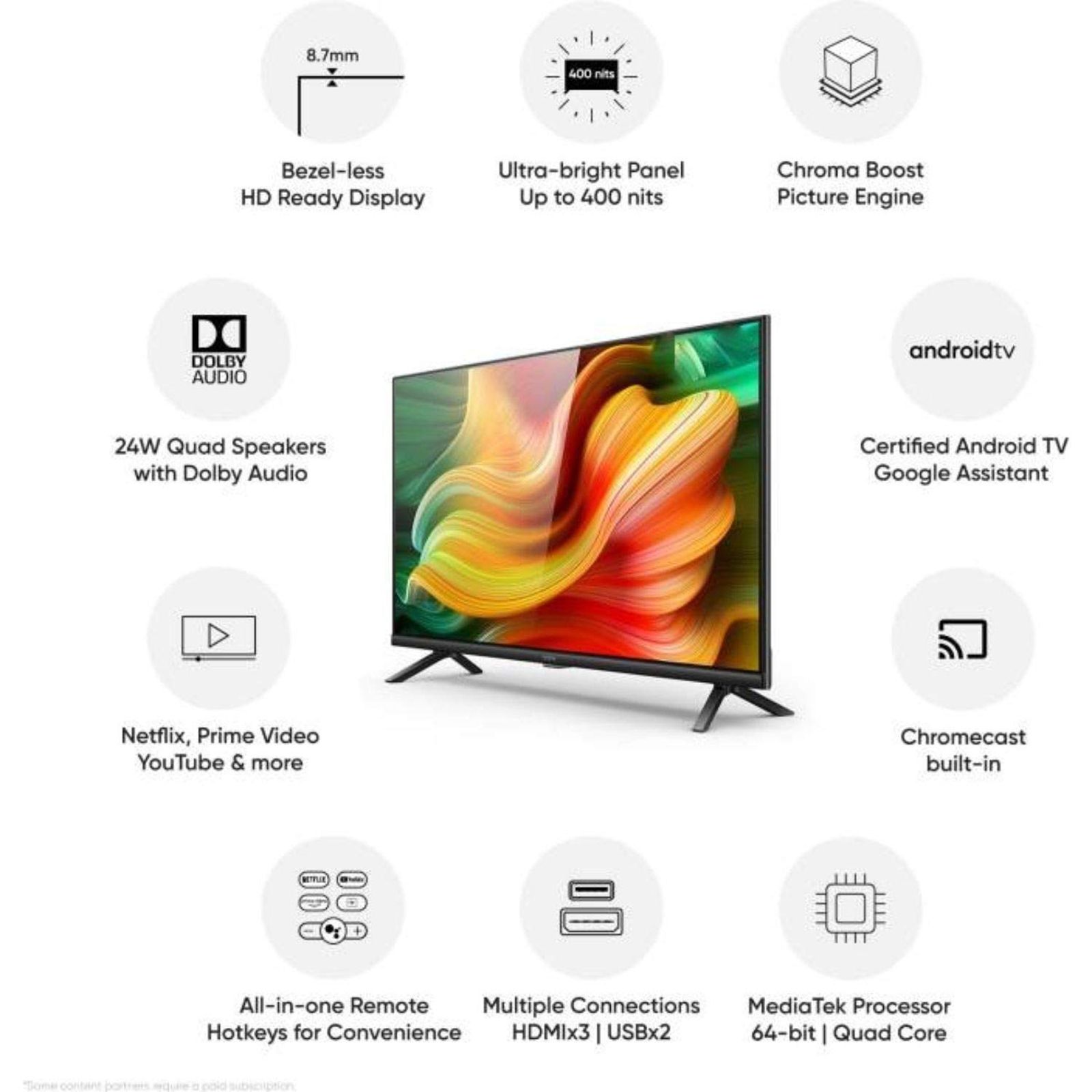 realme 80 cm (32 inch) HD Ready LED Smart Android TV with Google Assistant_7