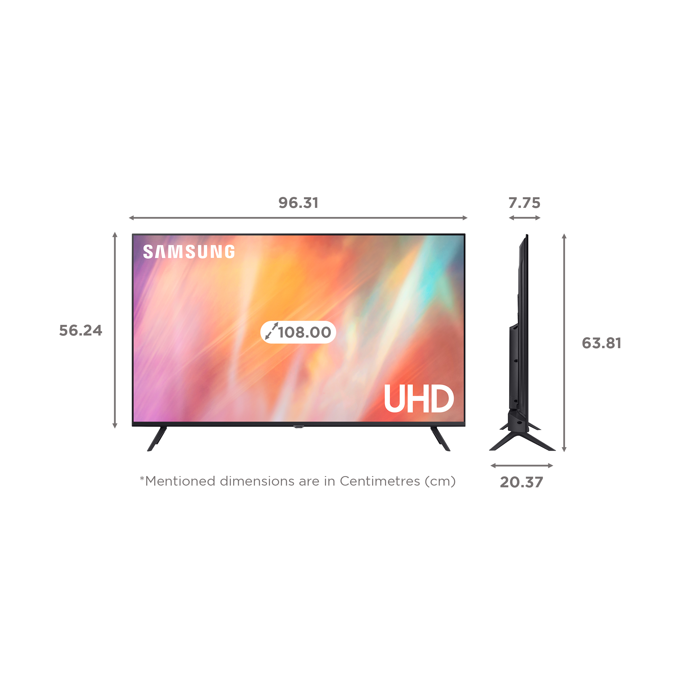 SAMSUNG 7 109 cm (43 inch) 4K Ultra HD LED Smart Tizen TV with Voice Assistance (2022 model) SAMSUNG 7 109 cm (43 inch) 4K Ultra HD LED Smart Tizen TV with Voice Assistance (2022 model)_2