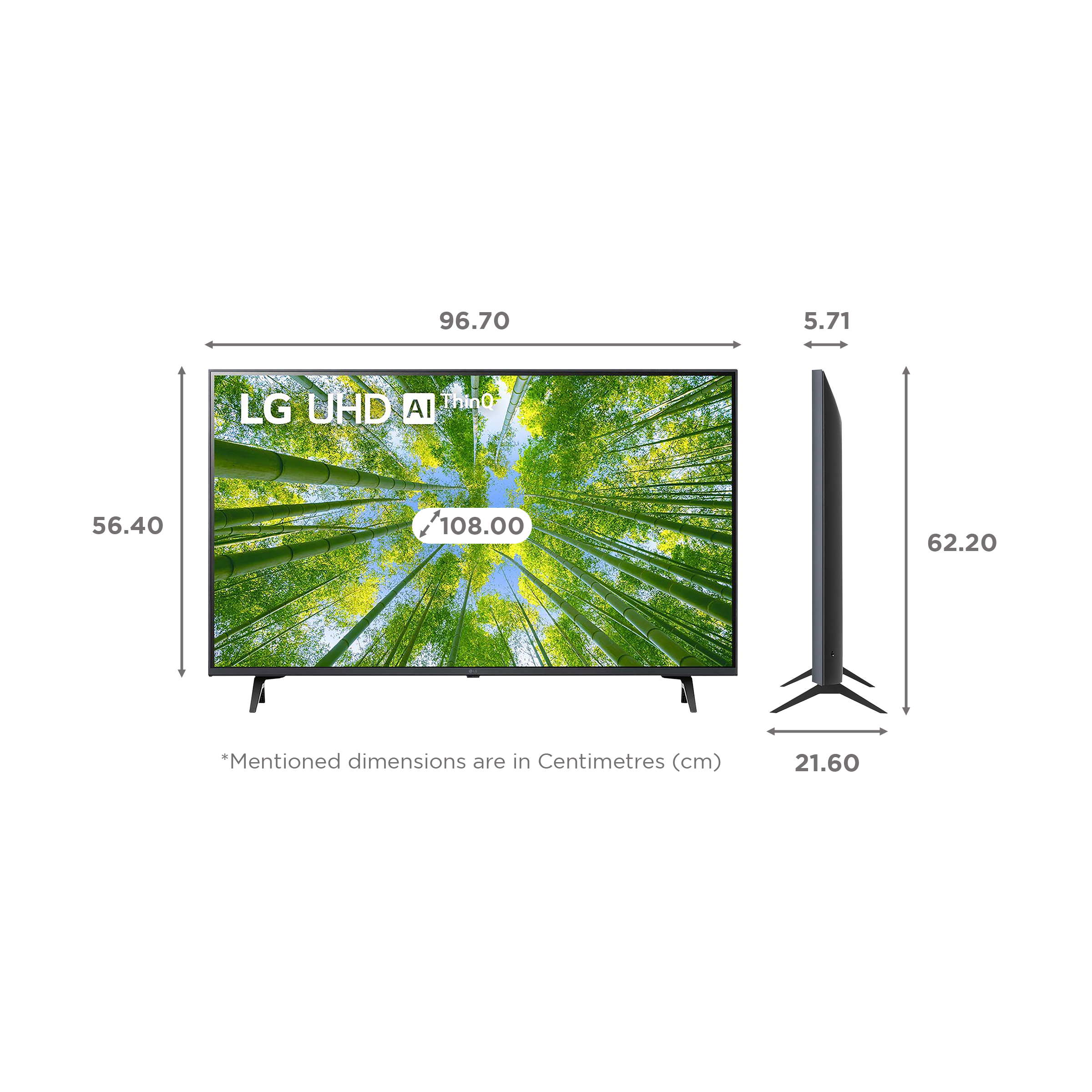 LG UQ80 109 cm (43 inch) 4K Ultra HD LED WebOS TV with Voice Assistance (2022 model)_2