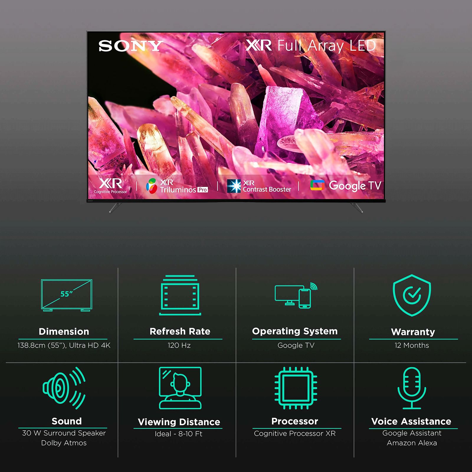SONY X90K 140 cm (55 inch) 4K Ultra HD LED Google Android TV with Voice Assistance (2022 model) SONY X90K 140 cm (55 inch) 4K Ultra HD LED Google Android TV with Voice Assistance (2022 model)_3
