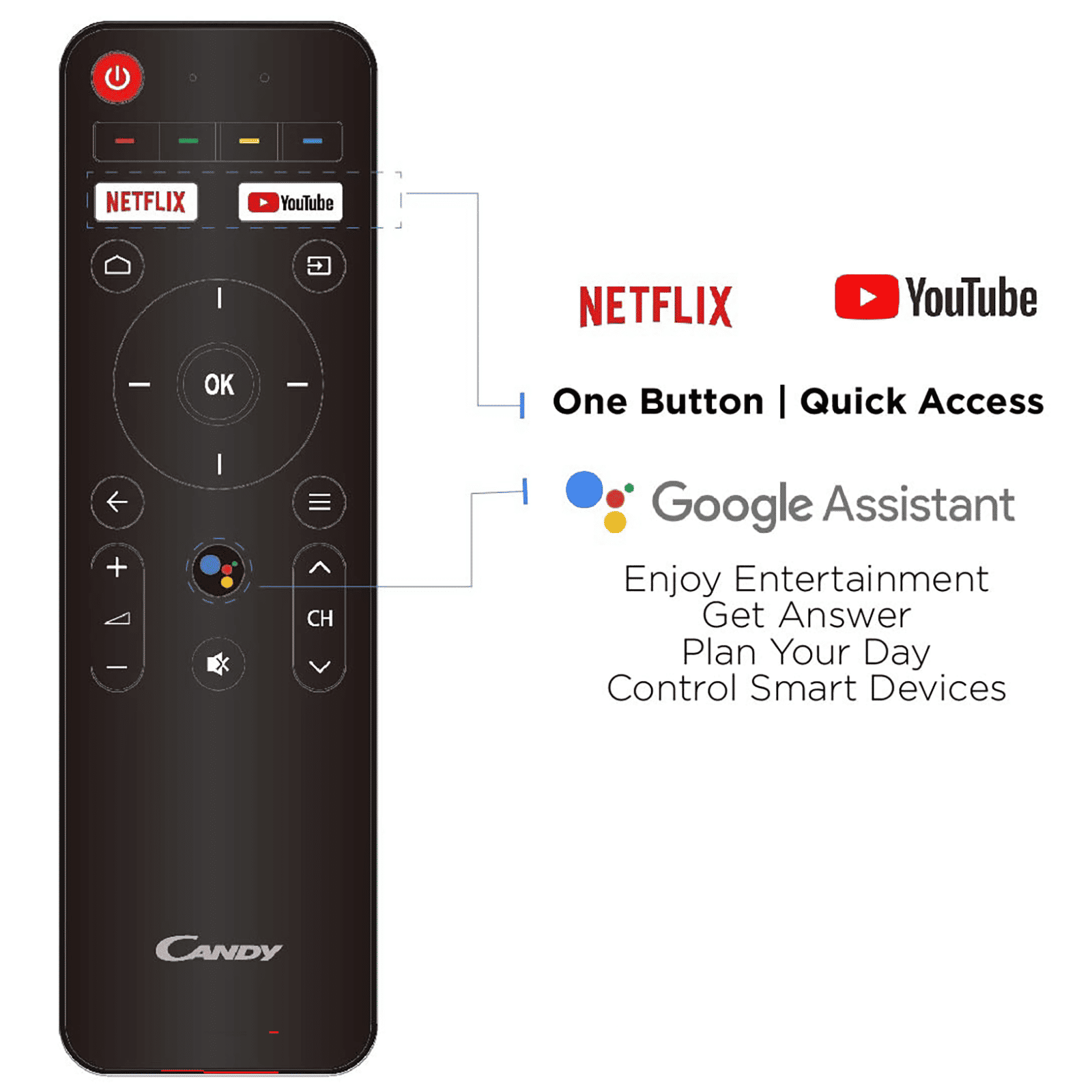CANDY KA66 109 cm (43 inch) Full HD LED Smart Android TV with Google Assistant (2021 model) CANDY KA66 109 cm (43 inch) Full HD LED Smart Android TV with Google Assistant (2021 model)_7