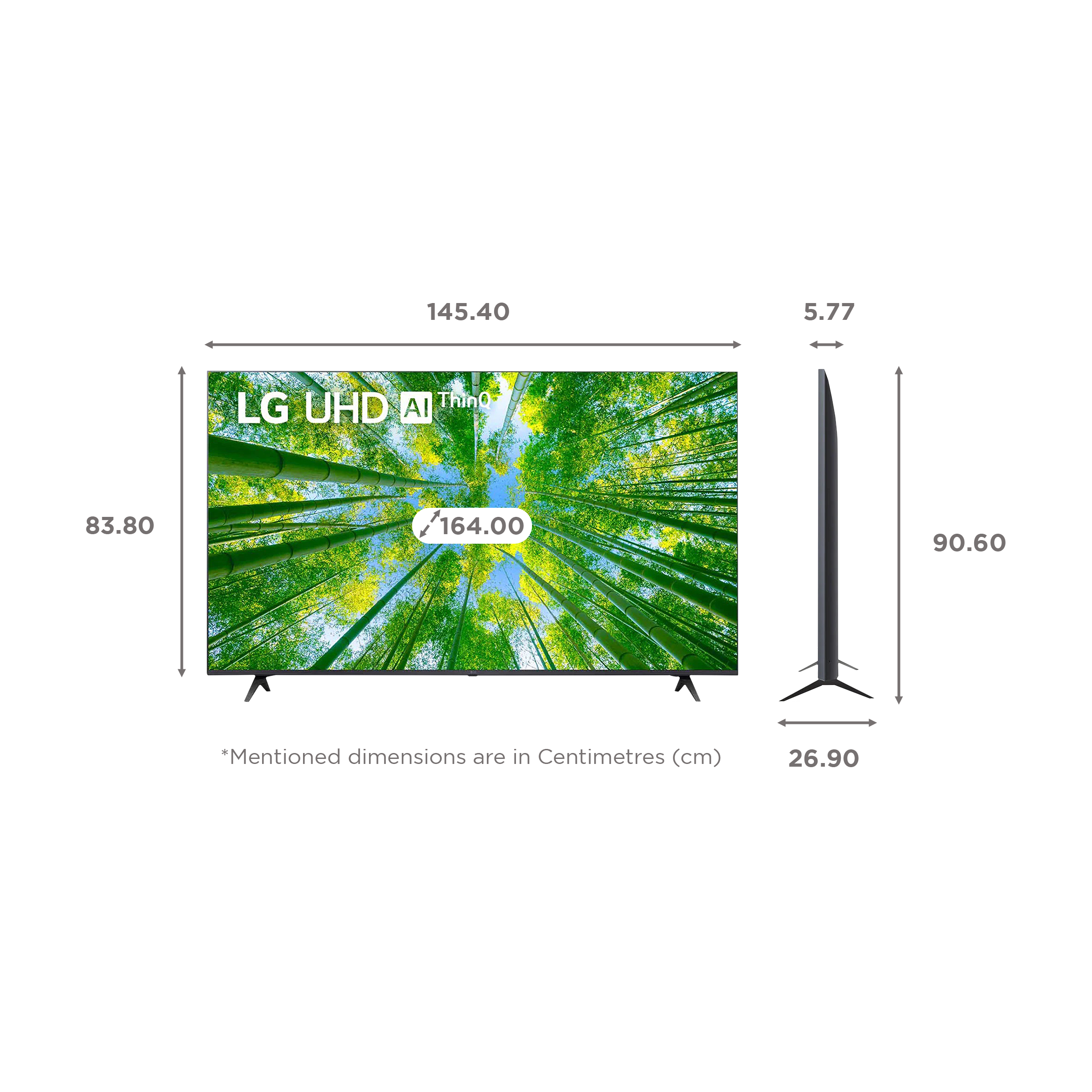 LG UQ80 165 cm (65 inch) 4K Ultra HD LED Smart WebOS TV with Voice Assistance (2022 model)_2