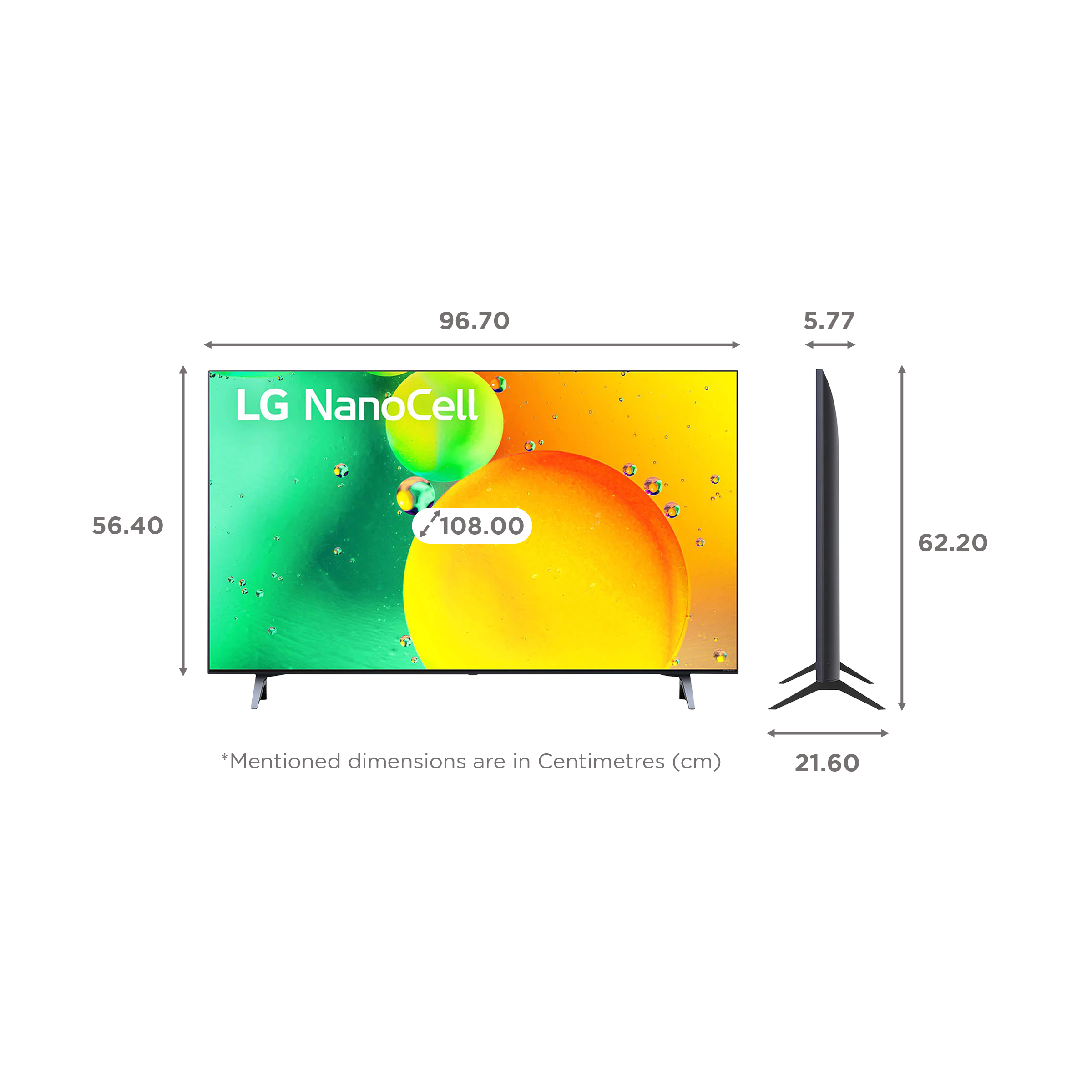 LG NANO75 109 cm (43 inch) 4K Ultra HD Nano Cell Smart WebOS TV with Voice Assistance (2022 model) LG NANO75 109 cm (43 inch) 4K Ultra HD Nano Cell Smart WebOS TV with Voice Assistance (2022 model)_2