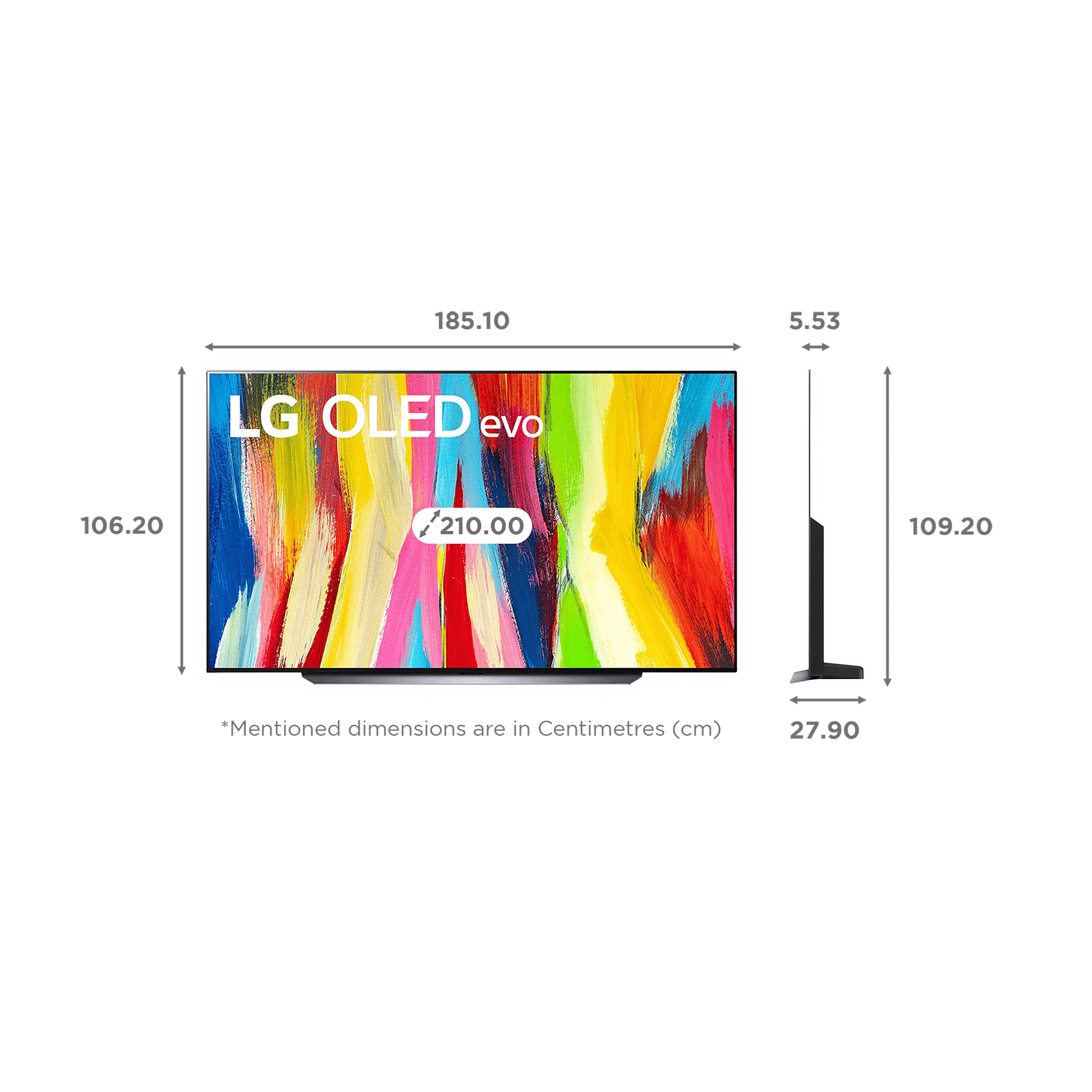 LG C2 210 cm (83 inch) 4K Ultra HD OLED WebOS TV with Voice Assistance (2022 model)_2