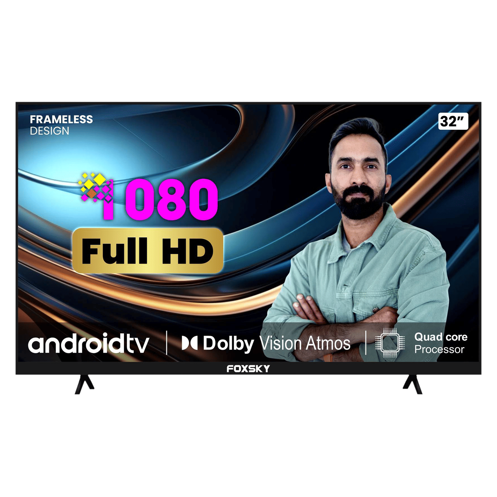 FOXSKY 80 cm (32 inch) HD Ready LED Smart Android TV with A+ Grade Panel (2021 model)_1