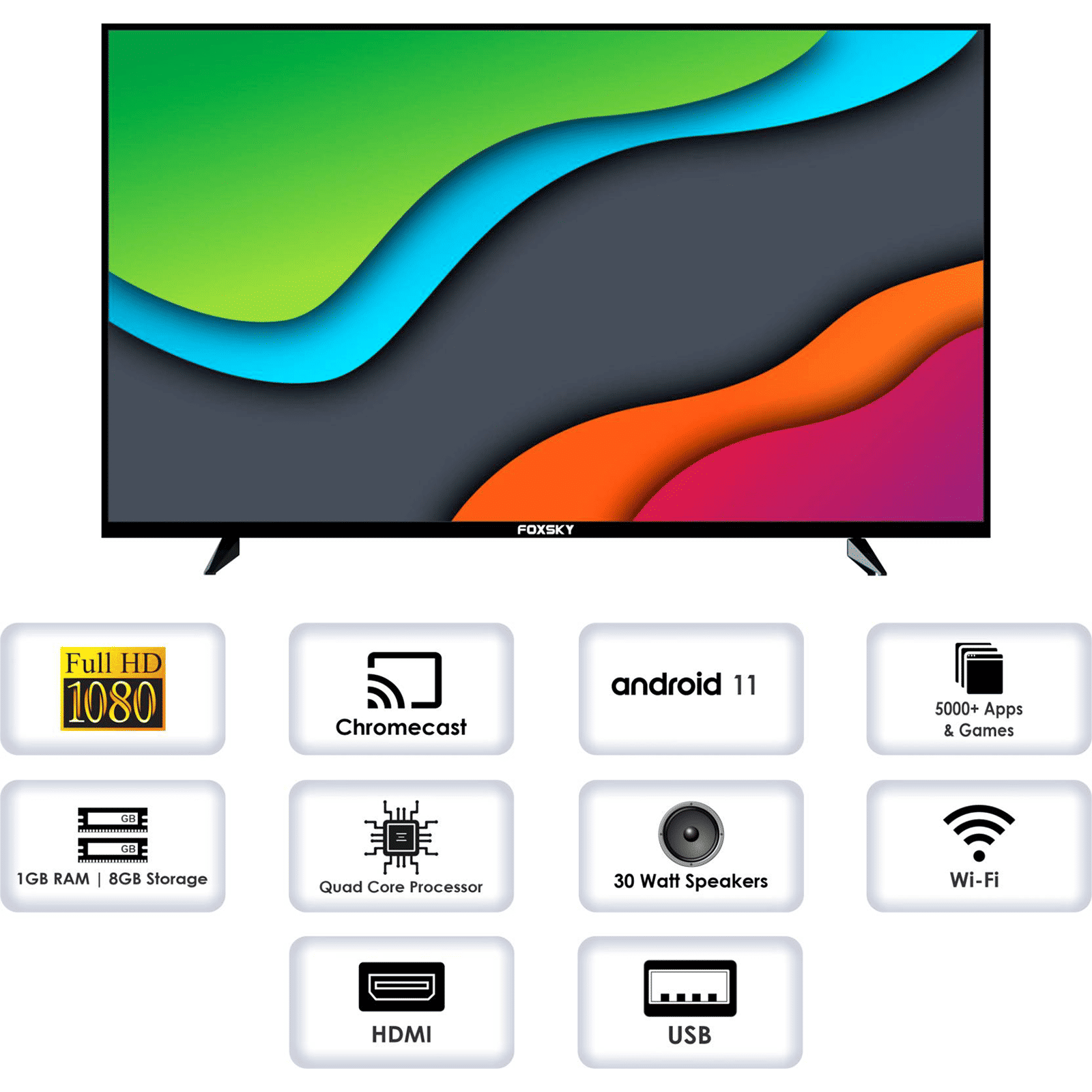 FOXSKY 80 cm (32 inch) HD Ready LED Smart Android TV with A+ Grade Panel (2021 model)_16