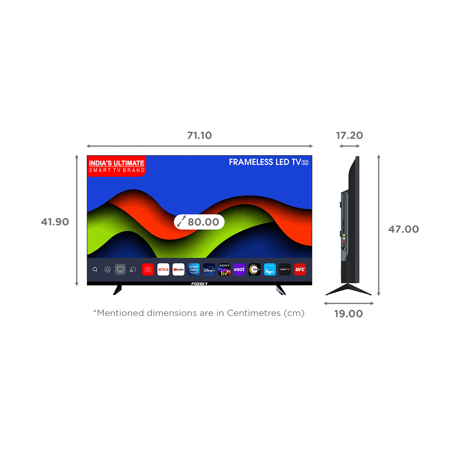FOXSKY 80 cm (32 inch) HD Ready LED Smart Android TV with A+ Grade Panel (2021 model)_2