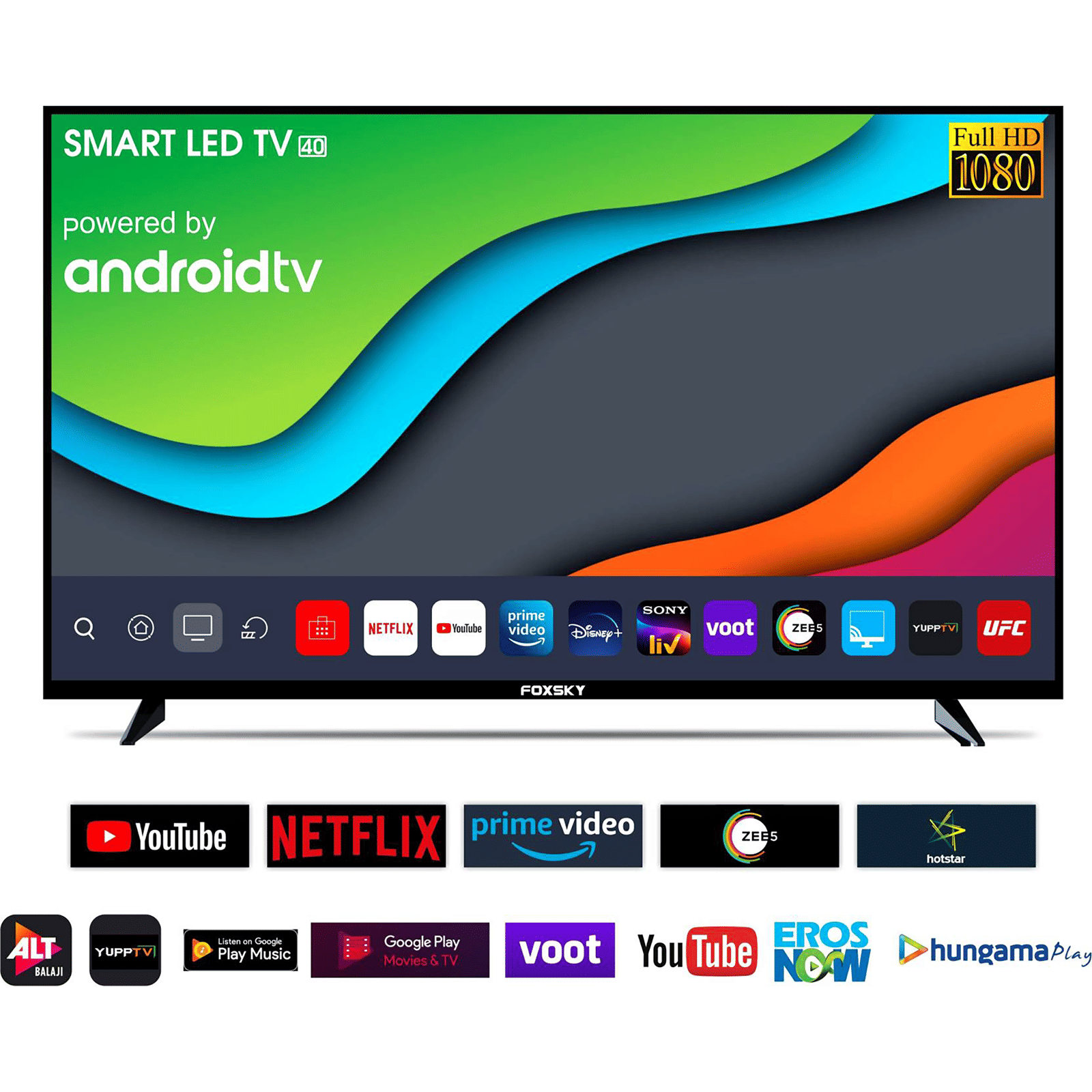 FOXSKY FSFHS 100 cm (40 inch) Full HD LED Smart Android TV with Stereo Speakers (2022 model)_16