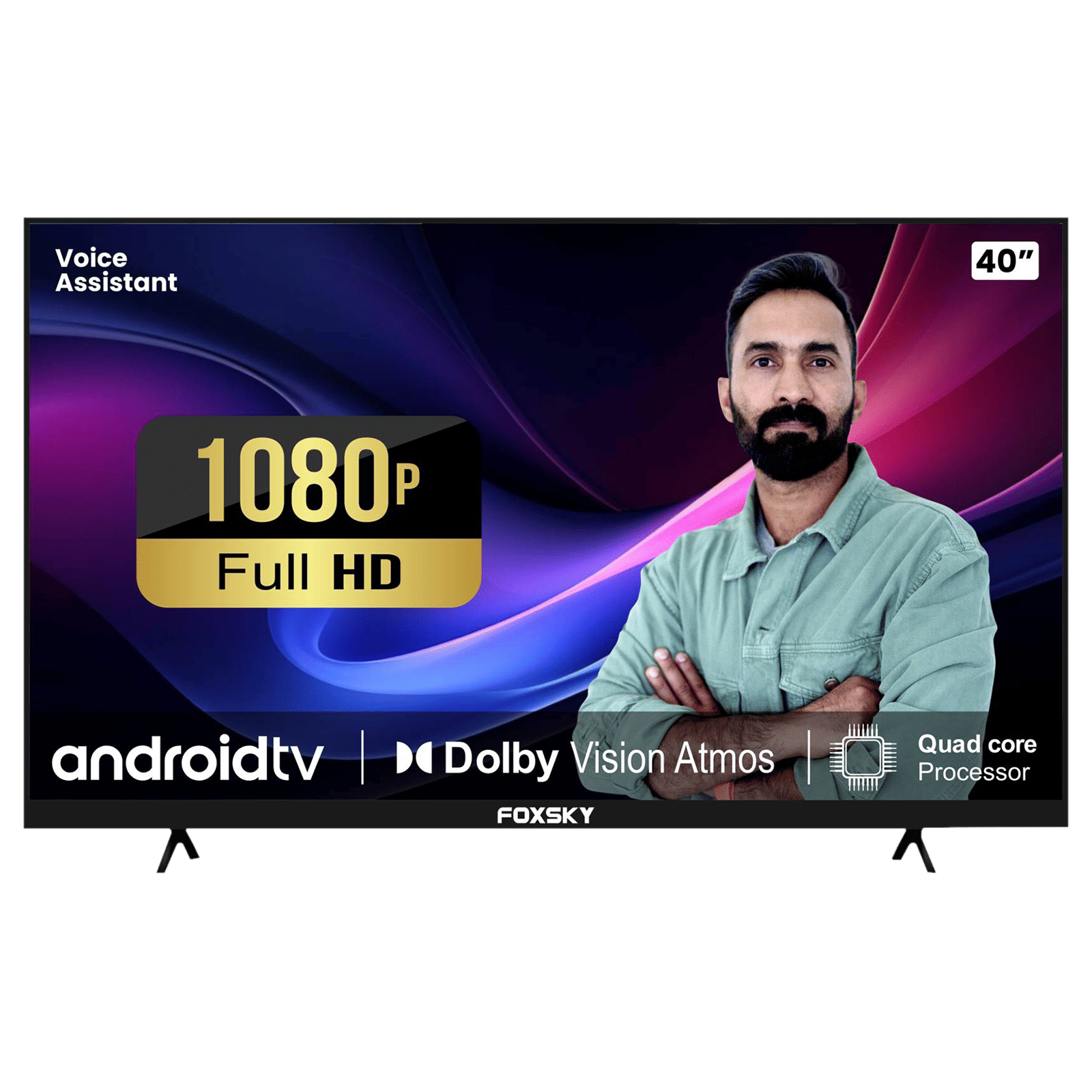 FOXSKY 100 cm (40 inch) Full HD LED Smart Android TV with Google Voice Assistant (2021 model) FOXSKY 100 cm (40 inch) Full HD LED Smart Android TV with Google Voice Assistant (2021 model)_1