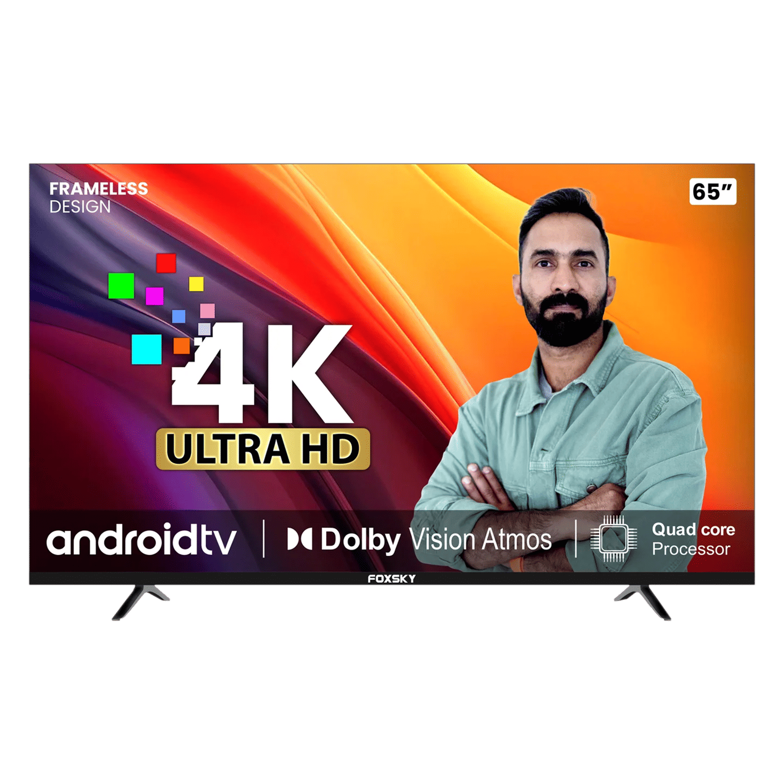 Foxsky 165 cm (65 inch) 4K Ultra HD LED Smart Android TV with Google Assistant (2021 model)_1