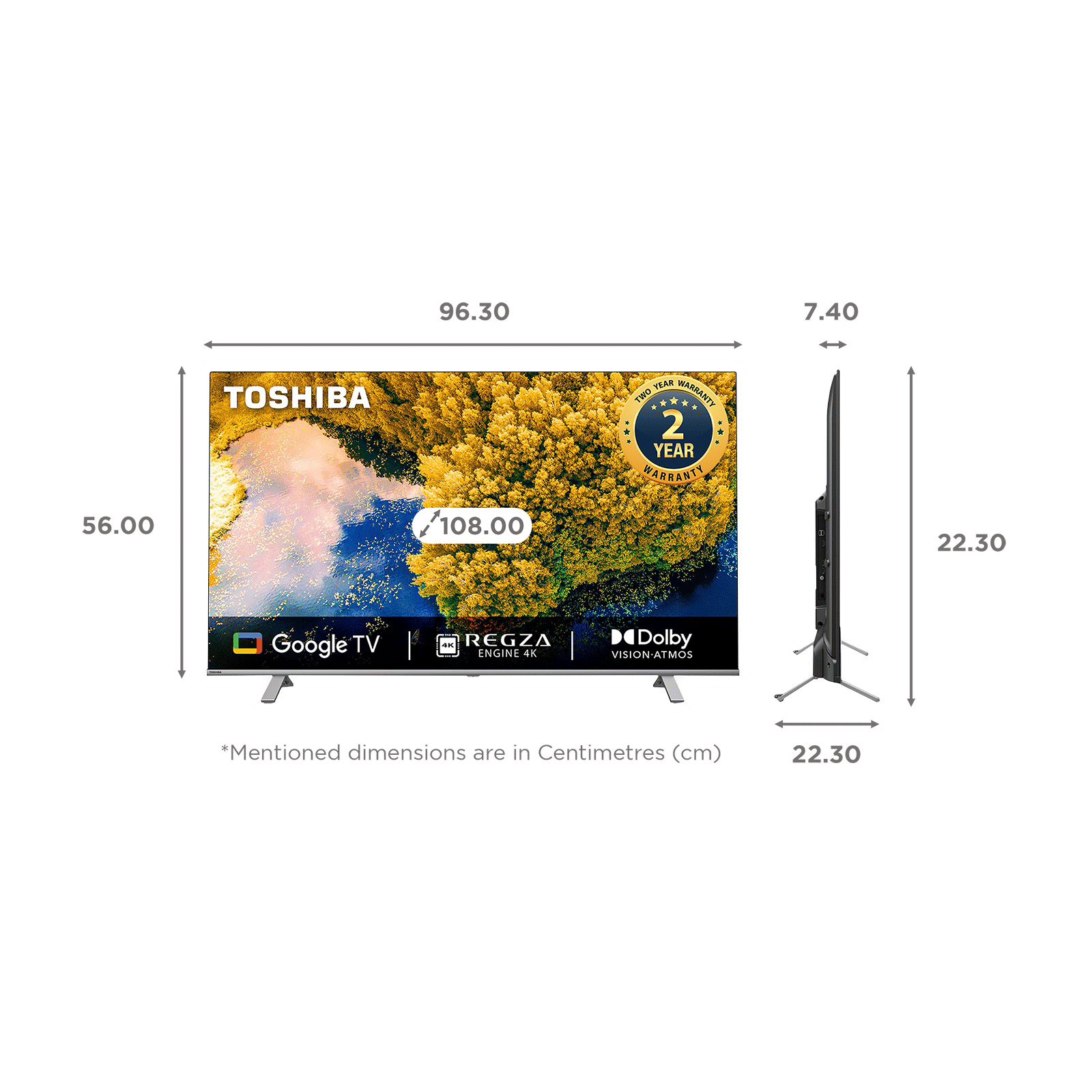 TOSHIBA C350LP 109 cm (43 inch) 4K Ultra HD LED Smart Android TV with Google Assistant (2022 model) TOSHIBA C350LP 109 cm (43 inch) 4K Ultra HD LED Smart Android TV with Google Assistant (2022 model)_2