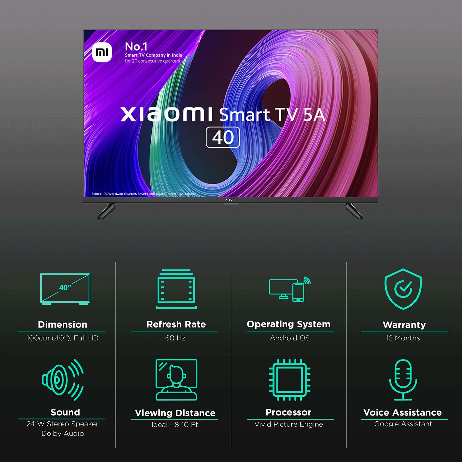 Xiaomi 5A 100 cm (40 inch) Full HD LED Smart Android TV with Google Assistance (2022 model) Xiaomi 5A 100 cm (40 inch) Full HD LED Smart Android TV with Google Assistance (2022 model)_3