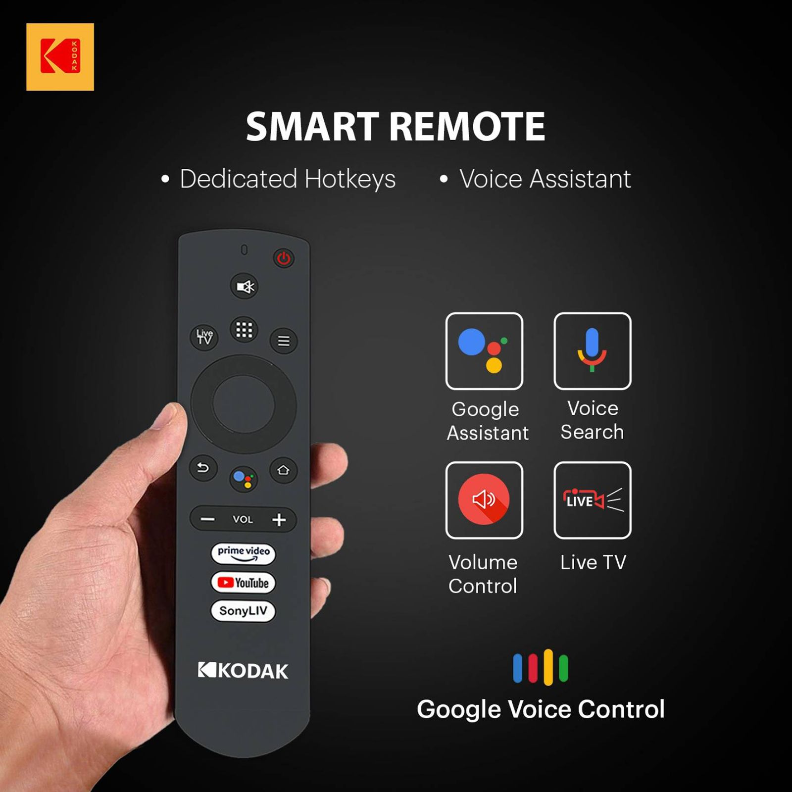 KODAK 7XPRO Series 140 cm (55 inch) 4K Ultra HD LED Android TV with Google Assistant (2021 model) KODAK 7XPRO Series 140 cm (55 inch) 4K Ultra HD LED Android TV with Google Assistant (2021 model)_8
