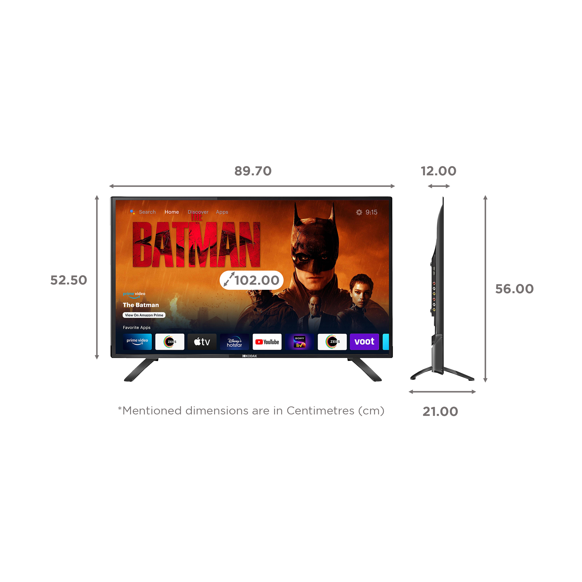 KODAK 7XPRO Series 100 cm (40 inch) Full HD LED Smart Android TV with Google Assistant (2020 model) KODAK 7XPRO Series 100 cm (40 inch) Full HD LED Smart Android TV with Google Assistant (2020 model)_2