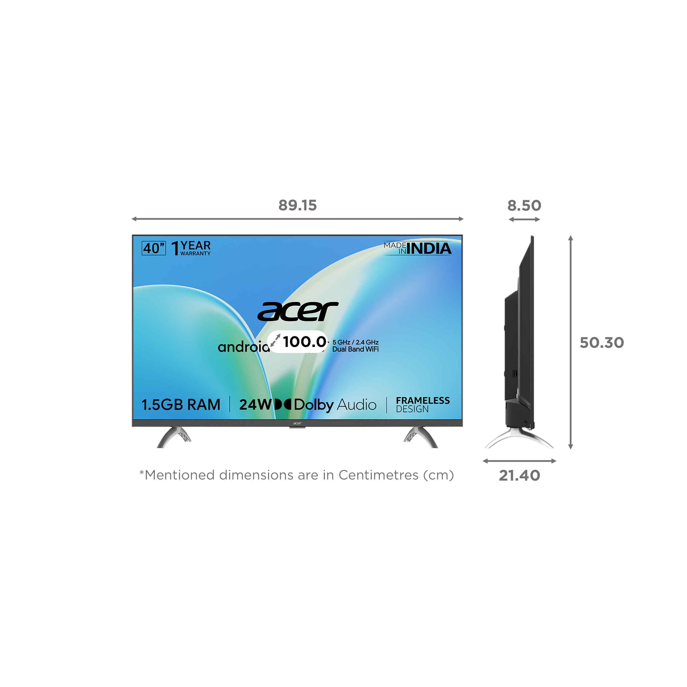 acer P Series 100 cm (40 inch) Full HD LED Android TV with Dolby Audio acer P Series 100 cm (40 inch) Full HD LED Android TV with Dolby Audio_2
