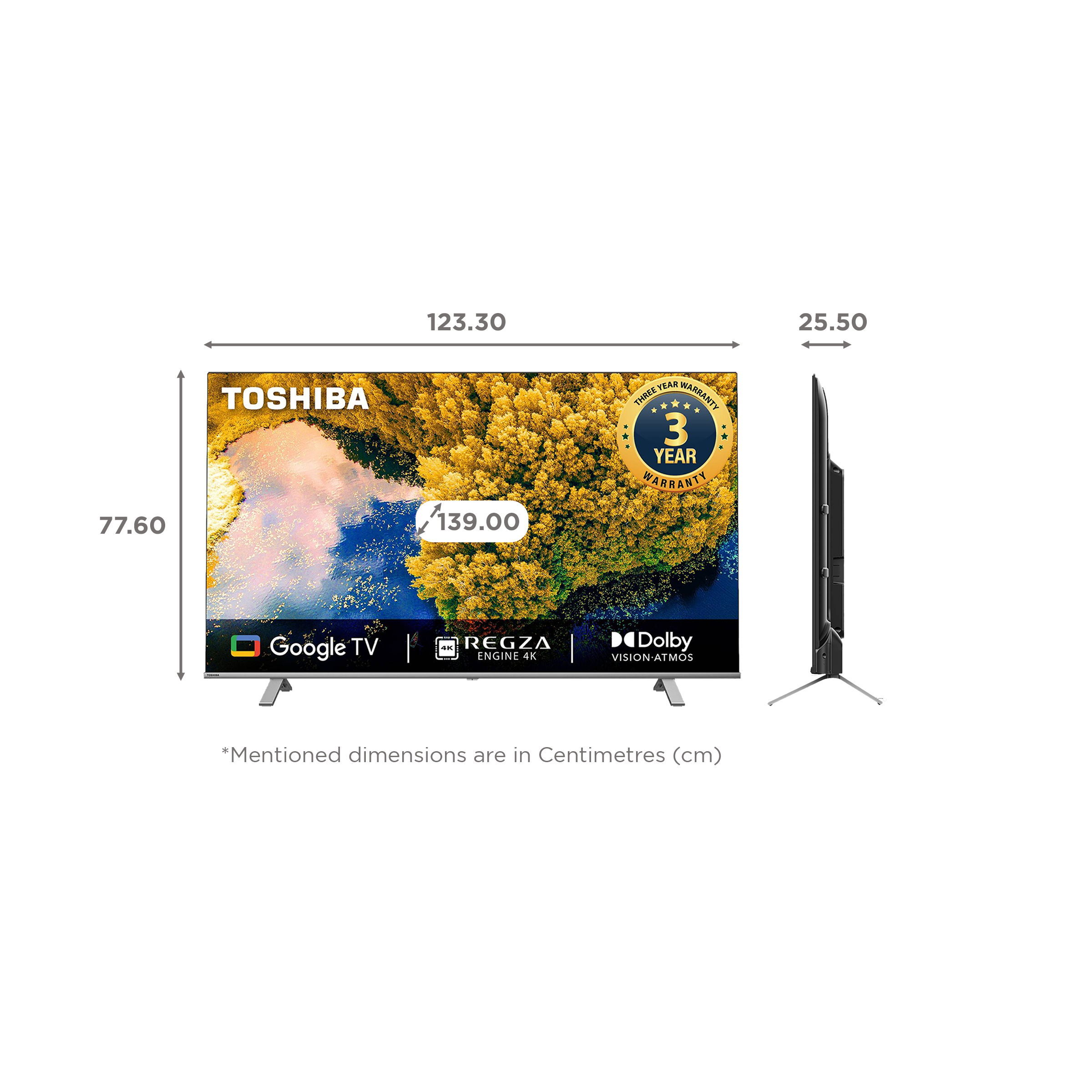 TOSHIBA 55C350LP 140 cm (55 inch) 4K Ultra HD LED Google TV with Dolby Vision & Dolby Atmos (2022 model)_2