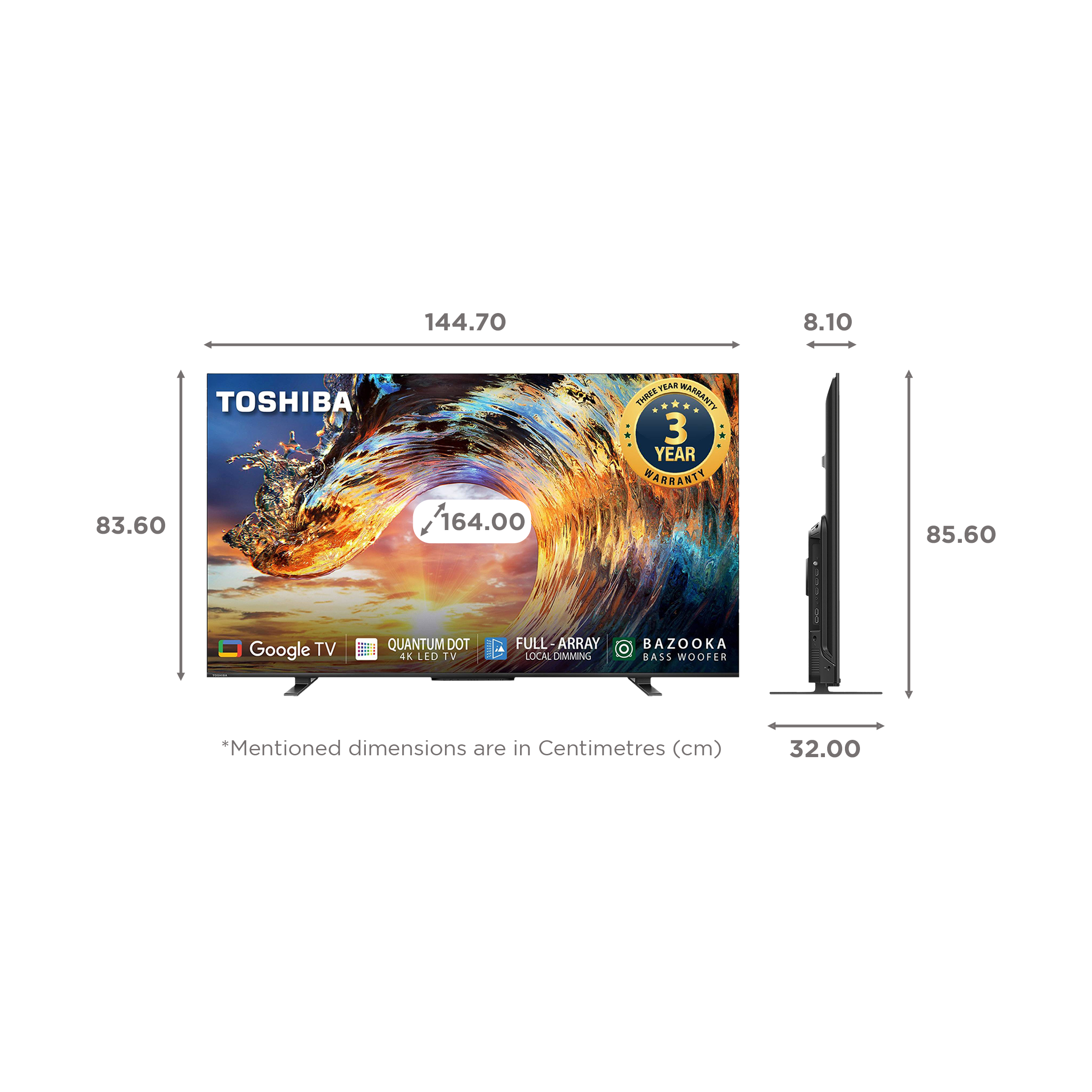 TOSHIBA 65M550LP 165 cm (65 inch) QLED 4K Ultra HD Google TV with Dolby Vision & Dolby Atmos (2022 model)_2