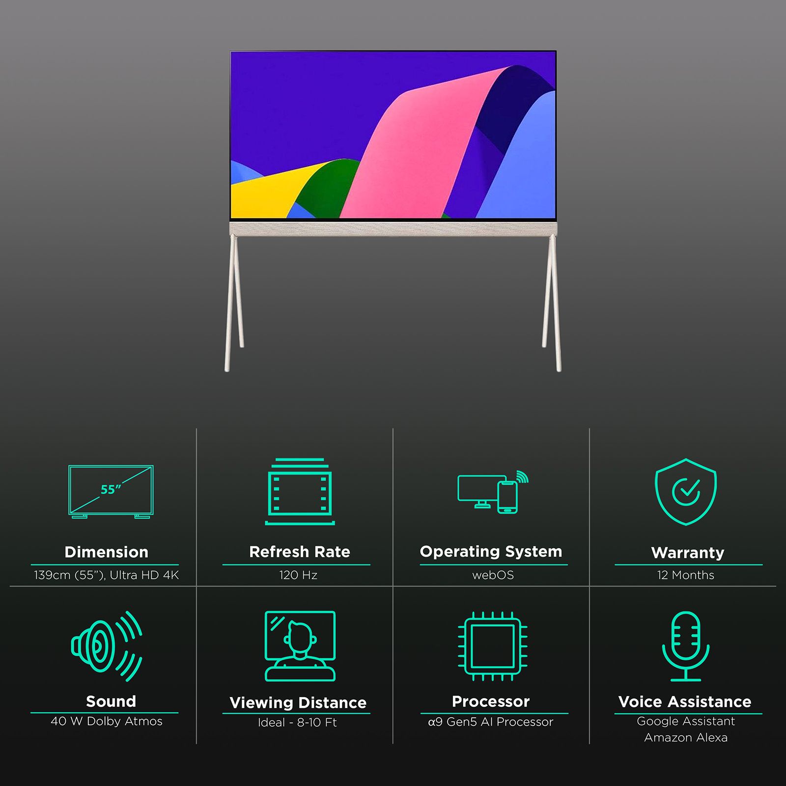 LG LX1 140 cm (55 inch) OLED 4K Ultra HD WebOS TV with Dolby Vision & Dolby Atmos (2022 model)_2
