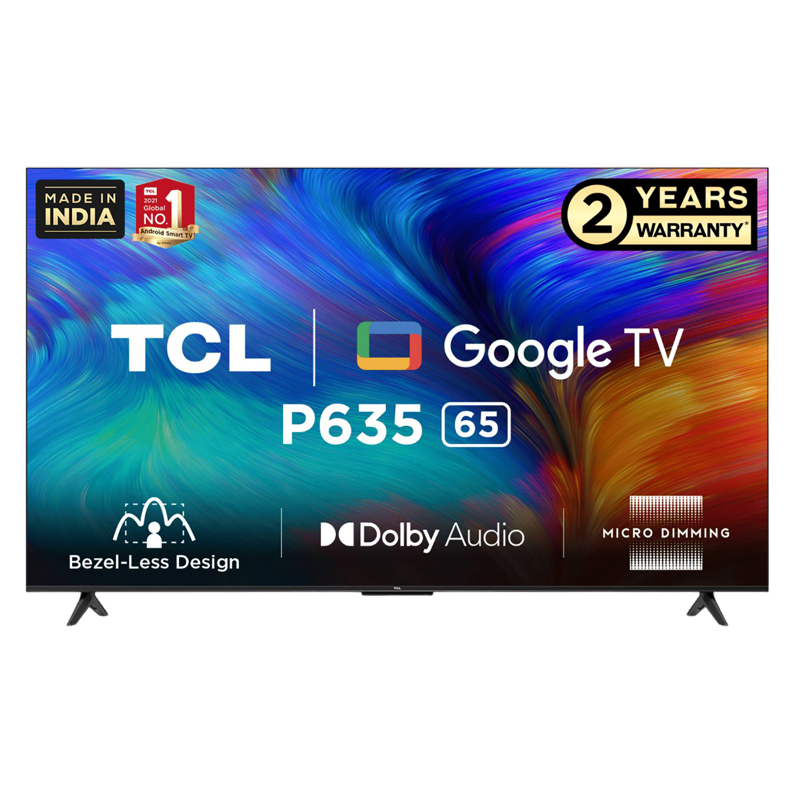 TCL P Series 165 cm (65 inch) 4K Ultra HD LED Android 11 Google TV with Dolby Audio Digital Decoder TCL P Series 165 cm (65 inch) 4K Ultra HD LED Android 11 Google TV with Dolby Audio Digital Decoder_1